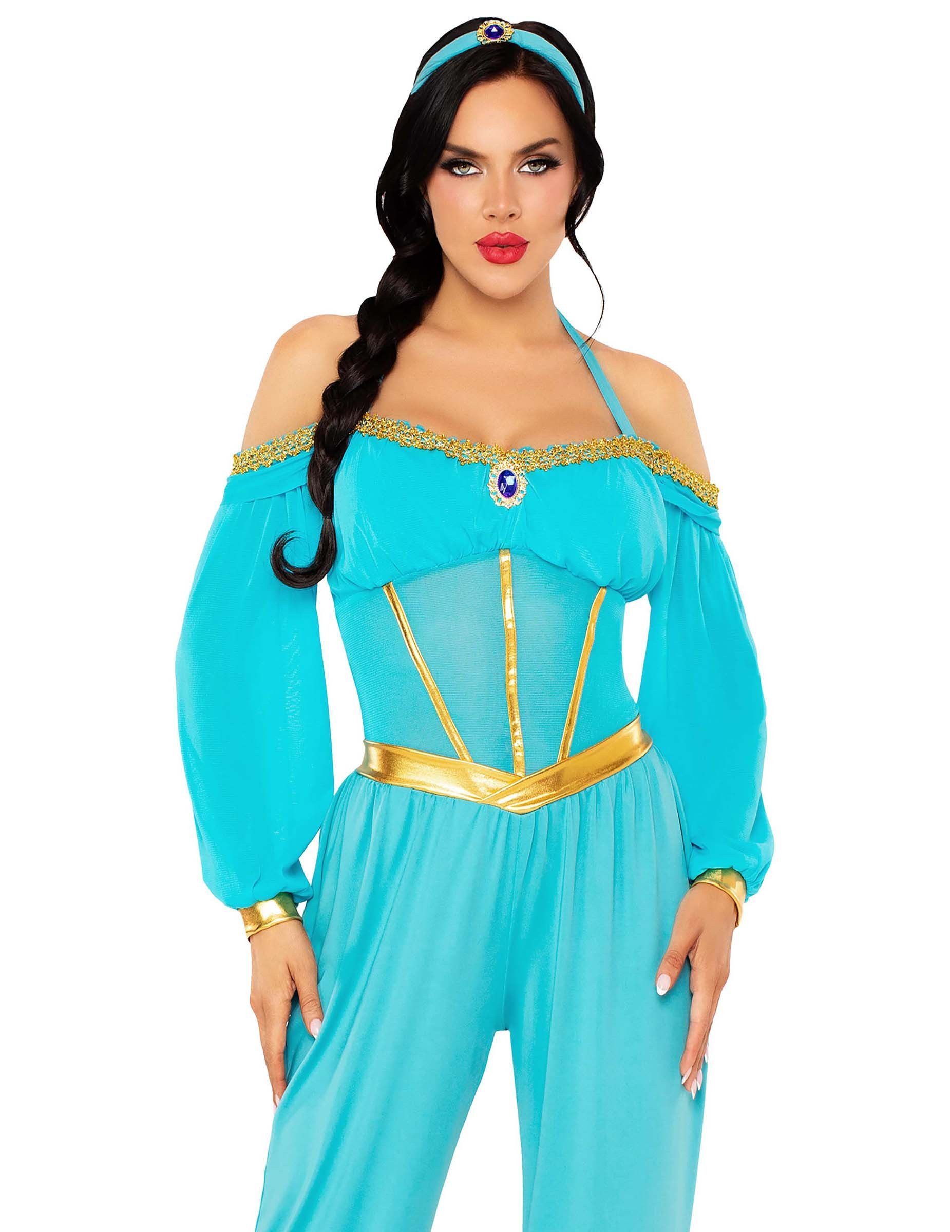 legavenue Kostüm Prinzessin Kostüm orientalisch für Damen blau gold
