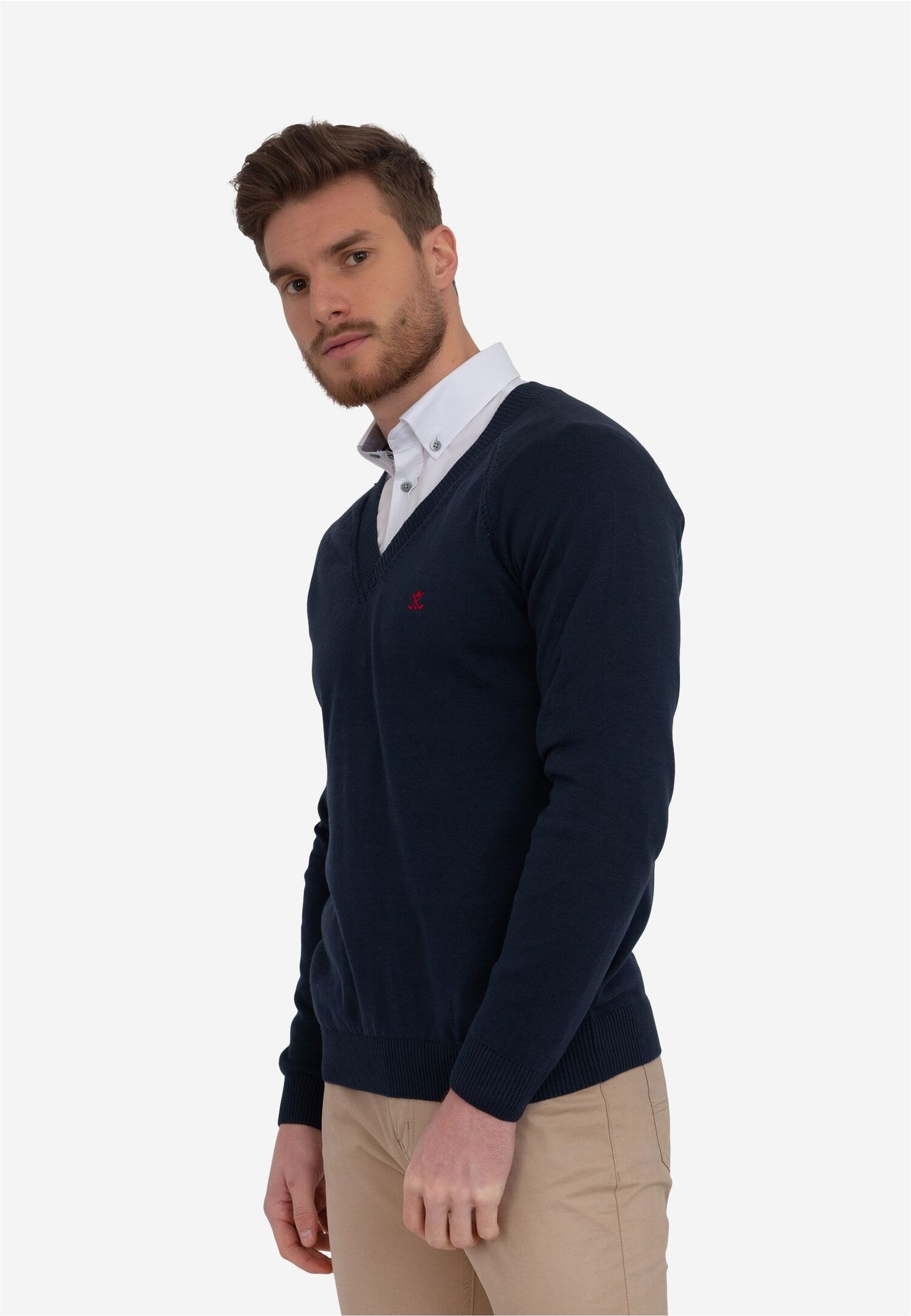SIR RAYMOND TAILOR Strickpullover Svend mit angesagtem V-Kragen günstig online kaufen