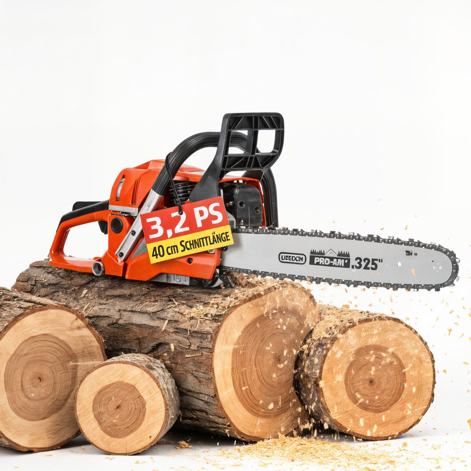 Hecht Benzin-Kettensäge 2,35 kW / 3,2 PS, 56 cm³, 5,6 kg, 45 cm Schwertläng günstig online kaufen