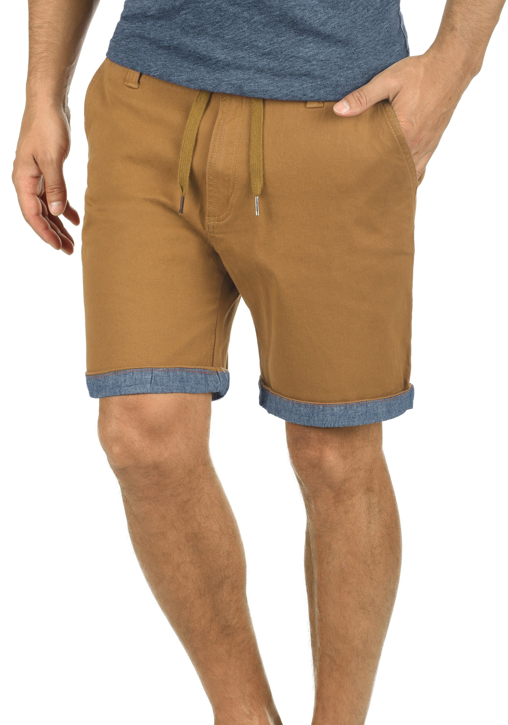 !Solid Chinoshorts SDLagoa kurze Hose mit umgeschlagbaren Hosenbeinen in Kontrastfarbe Cinnamon (5056)