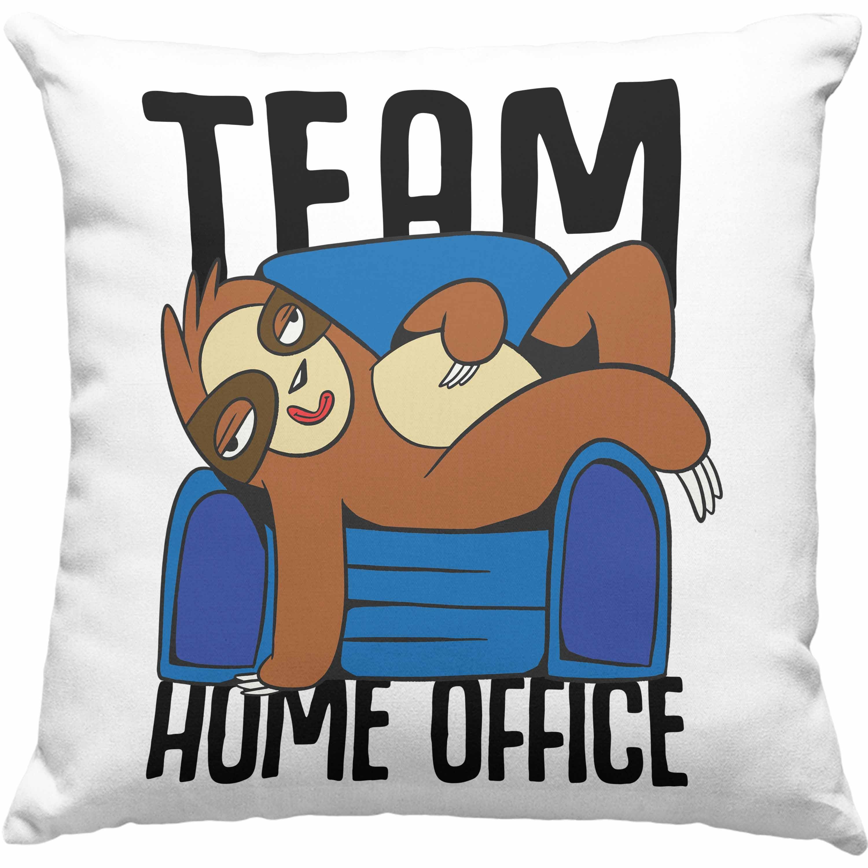 Trendation Dekokissen Trendation - Team Home Office Kissen Geschenk Gadget Geschenkidee Kollegin im Homeoffice Dekokissen mit Füllung 40x40 Grün