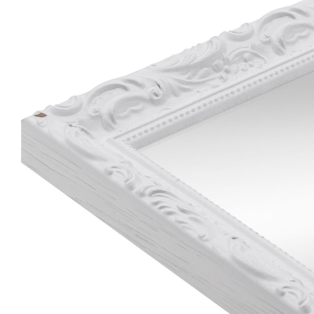 WANDStyle Wandspiegel H530, Weiß, aus Massivholz im Stil Antik günstig online kaufen