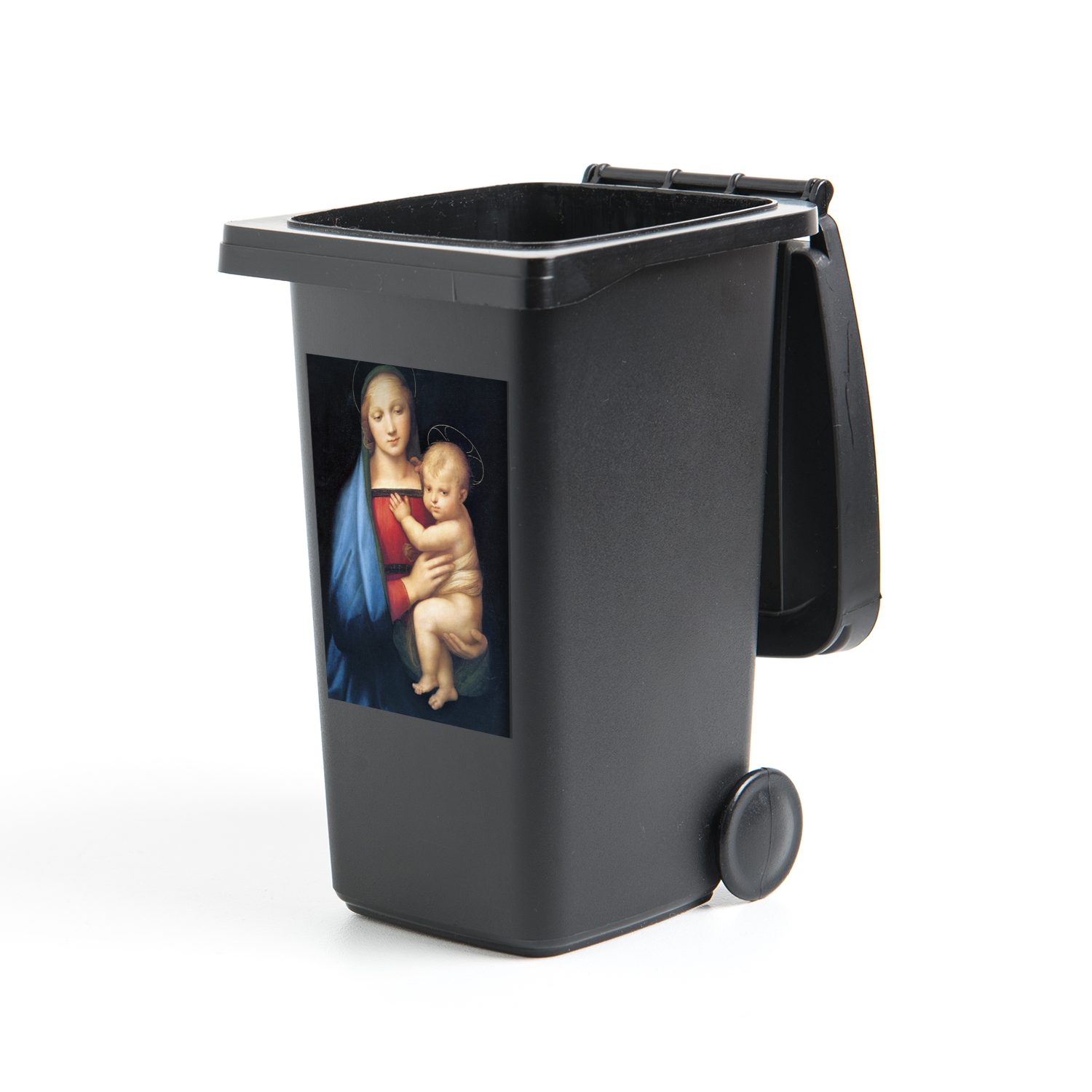 MuchoWow Wandsticker Madonna des Großherzogs - Raphael Raffaello (1 St), Mülleimer-aufkleber, Mülltonne, Sticker, Container, Abfalbehälter