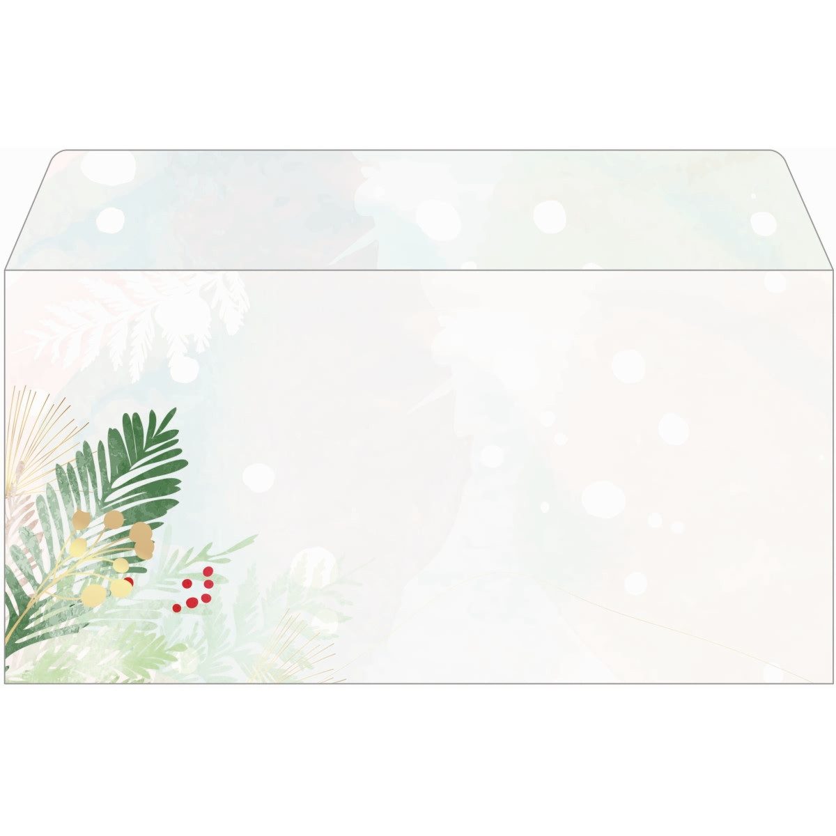Sigel Briefumschlag Weihnachtsumschlag DIN lang 90g 50 Stück Christmas Forest Watercolor