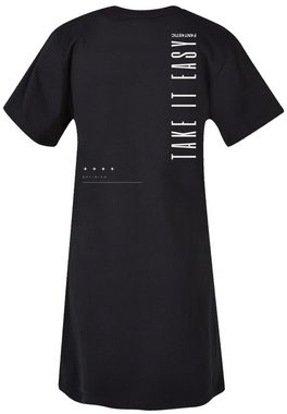 F4NT4STIC Shirtkleid Take It Easy Text Damen T-Shirt Kleid Print