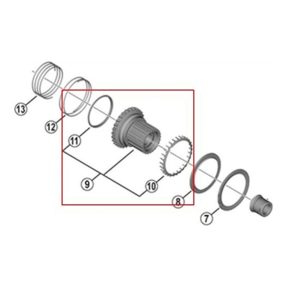 Shimano Hinterradnabe Freilaufkörper FH-M8110 FH-M813 Naben U-Scheibe
