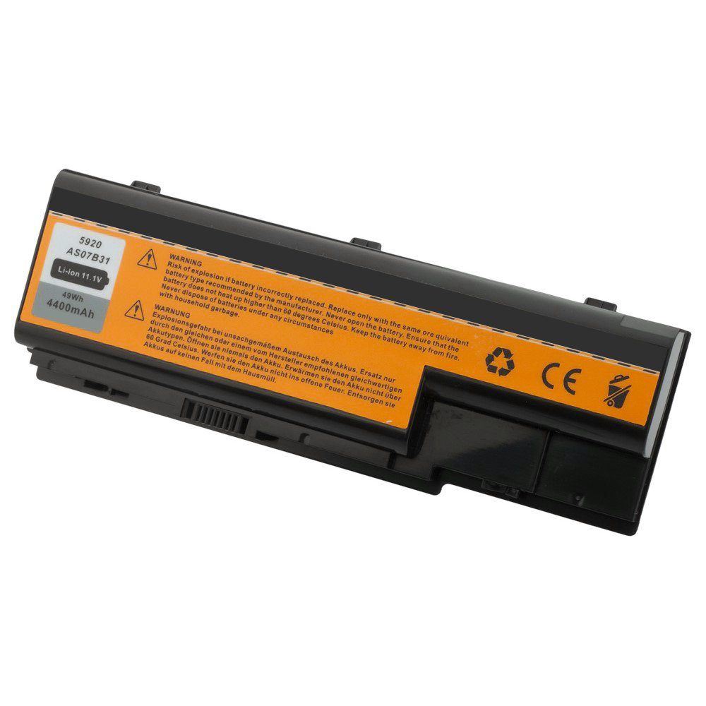 GOLDBATT Akku für Acer Aspire AS07B31 AS07B32 AS07B41 AS07B42 AS07B51 AS07B71 AS07B72 4400 mAh Laptop-Akku Ersatzakku 4400 mAh (11,1 V, 1 St), 100% kompatibel I Hitze- und Überladeschutz I Erstklassige Markenzellen