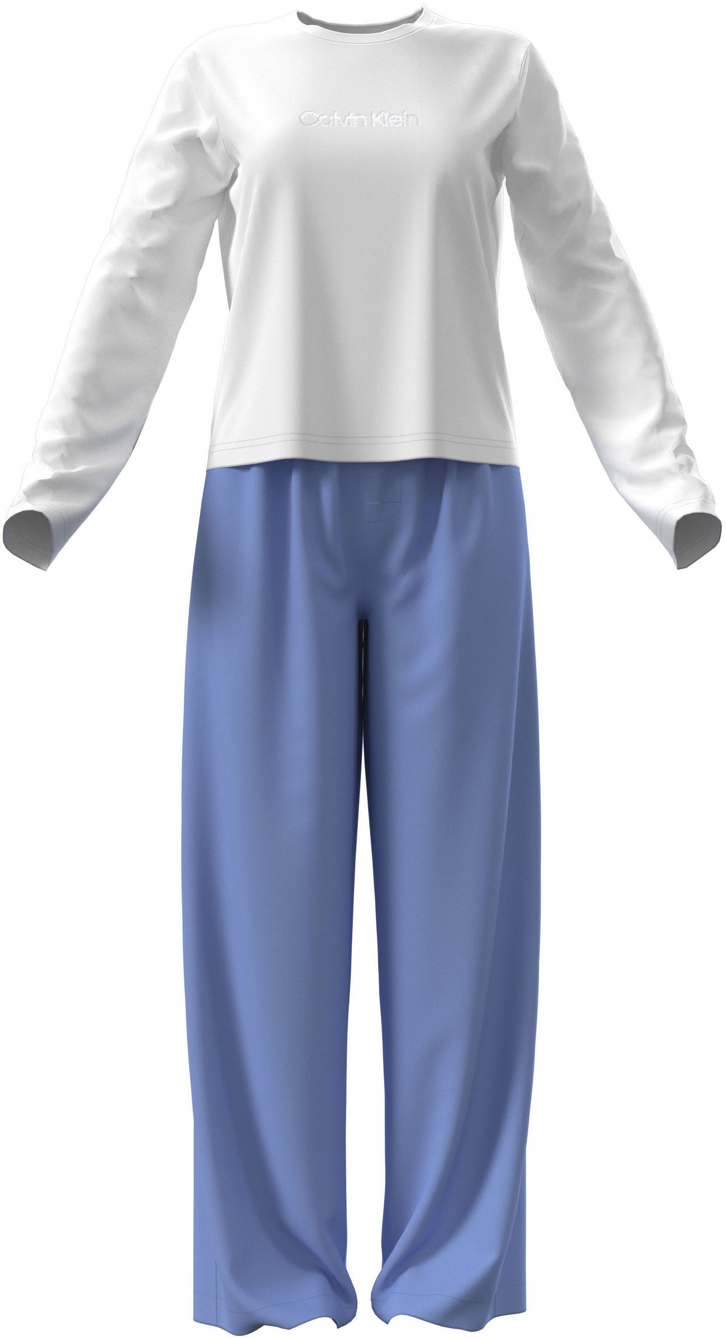 Calvin Klein Underwear Schlafanzug LS PANT SET Normale Passform mit Rundhalsausschnitt