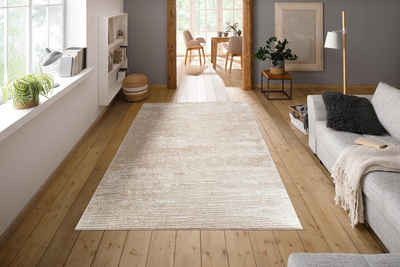 Teppich Ariano, Home affaire, rechteckig, Höhe: 12 mm, Vintage, dezenter Glanz, Hoch-Tief-Struktur, Schrumpf Carving-Effekt