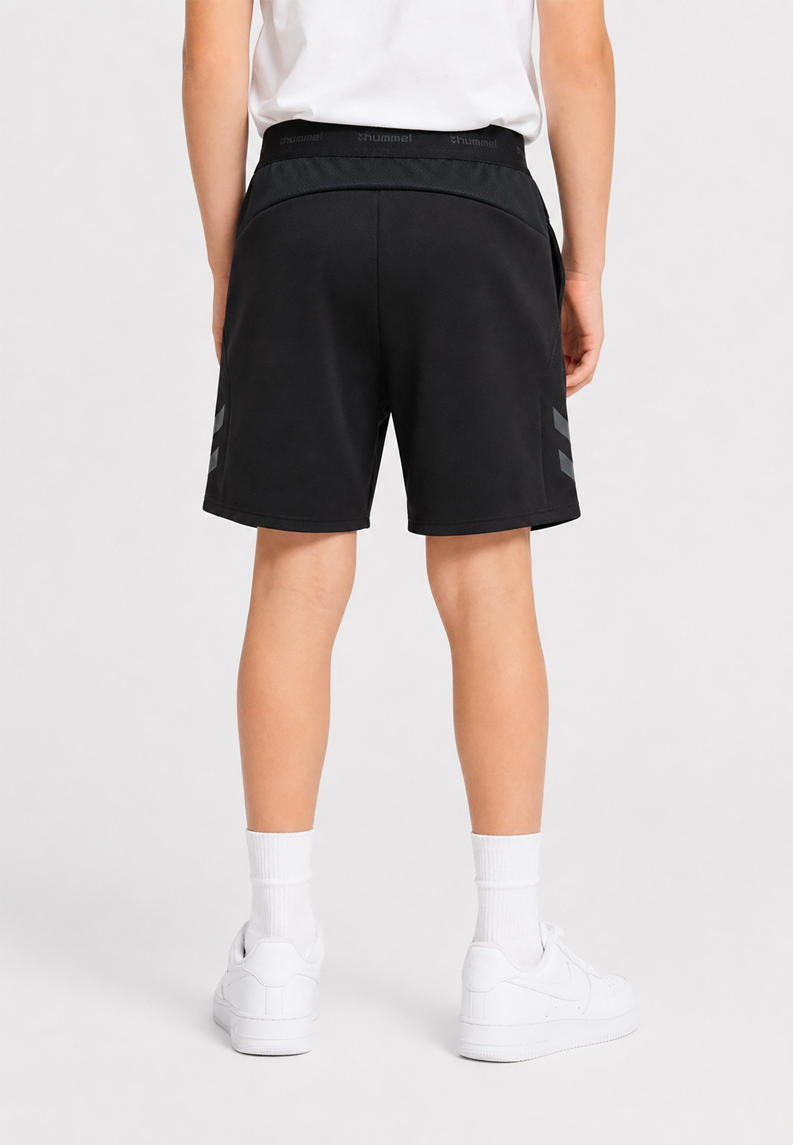 hummel Shorts Sportlicher Look Kordelzug Logo Print Reißtasche Bund (1-tlg) hmlCIMA 2.0 SHORTS KIDS