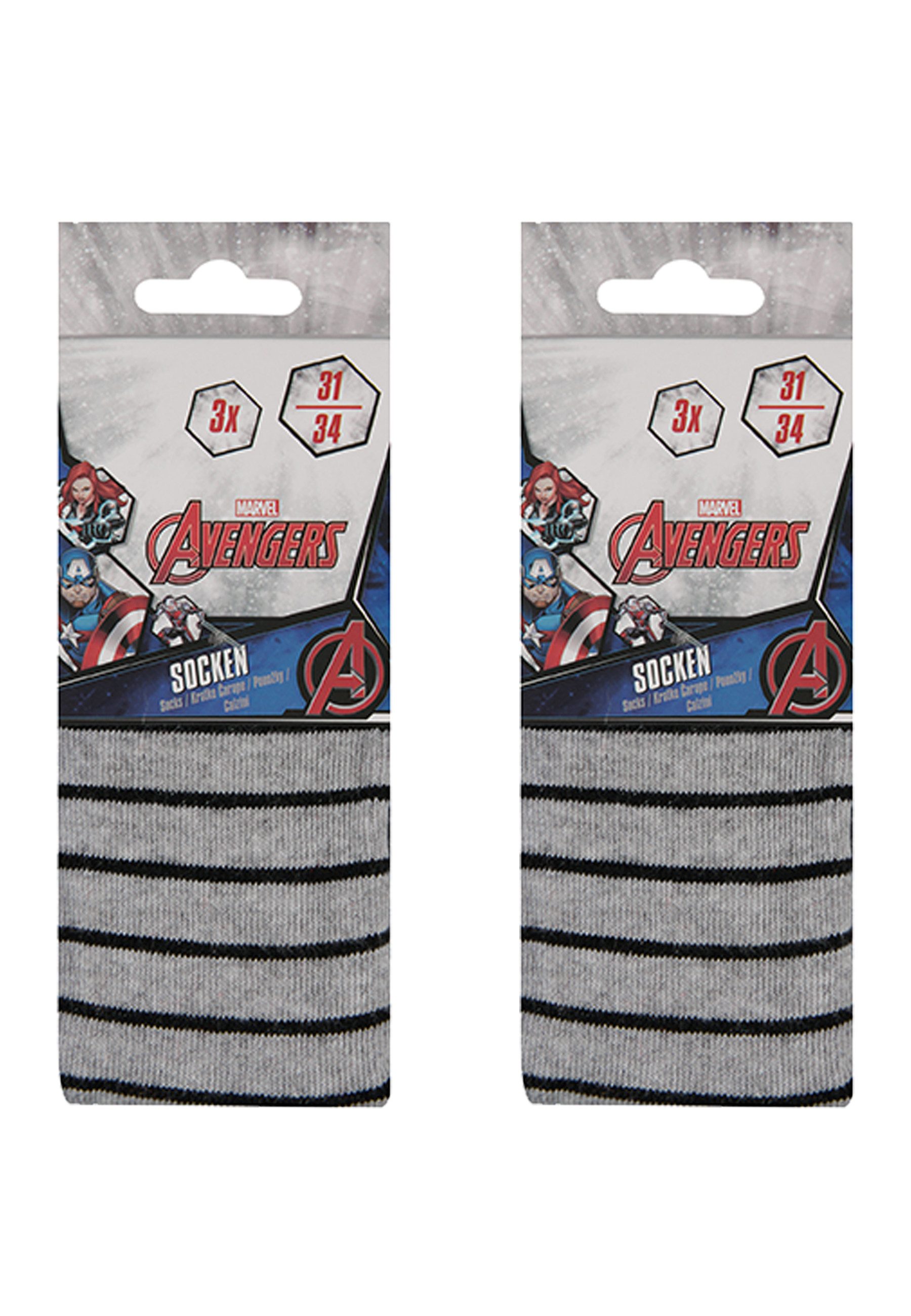 ONOMATO! Socken The Avengers Kinder Jungen Socken 6er Pack (6-Paar)