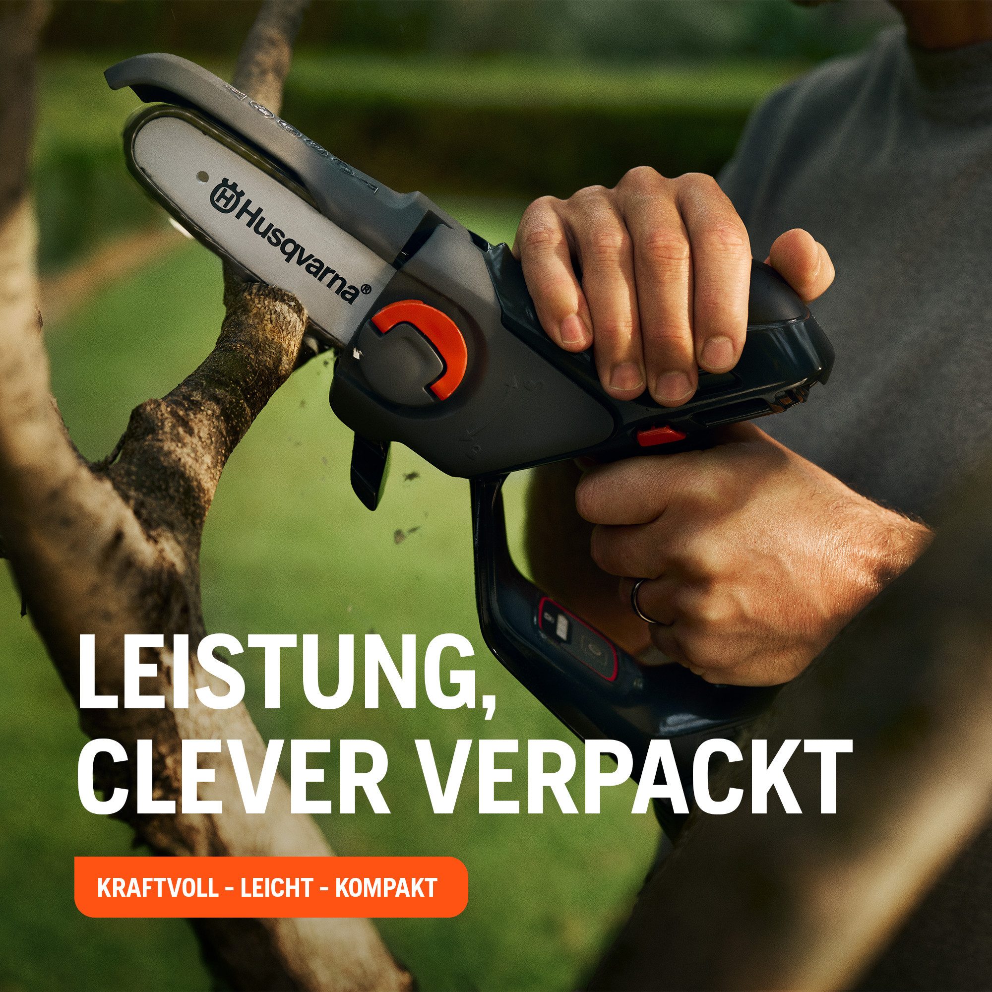 Husqvarna Akku-Kettensäge Aspire P5-P4A, 12 cm Schwertlänge, klein, kompakt, Astsäge für Äste bis 75 mm – Bild 5 von 5