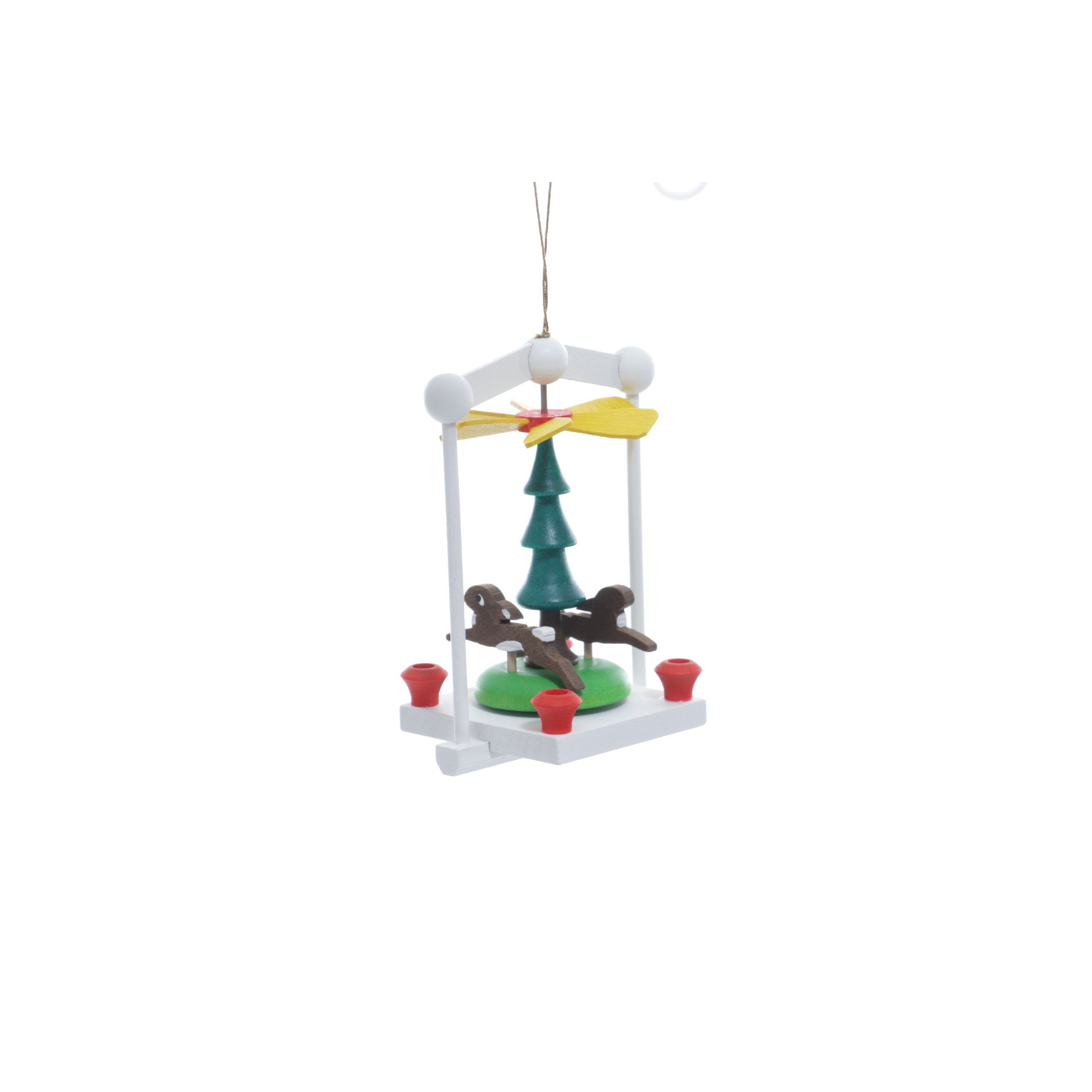 Christbaumschmuck Holzdekoration Miniatur Hängepyramide HxBxT 8,5x6x4,5cm NEU