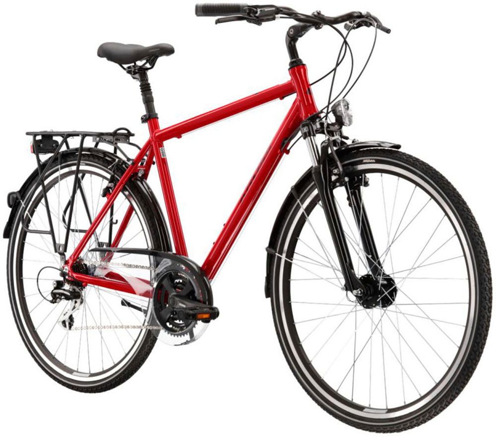 Kross Trekking Bike Trans 3.0 red 21 gears, 21-speed Shimano ACERA M3020 derailleur, derailleur gears