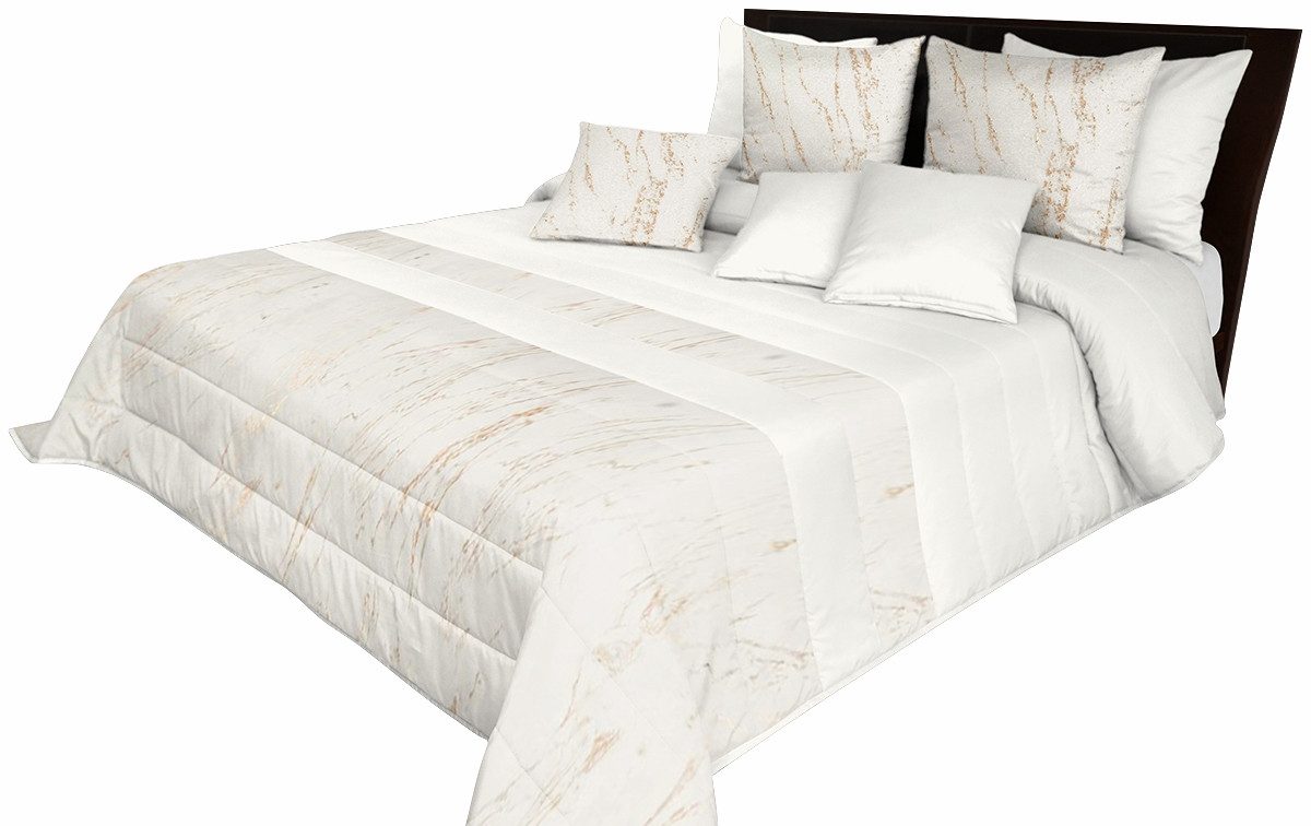 Rodnik Tagesdecke Carrara, Luxuriöses 3 tlg. Set mit 2 Kissenbezügen, gesteppt, hochwertig