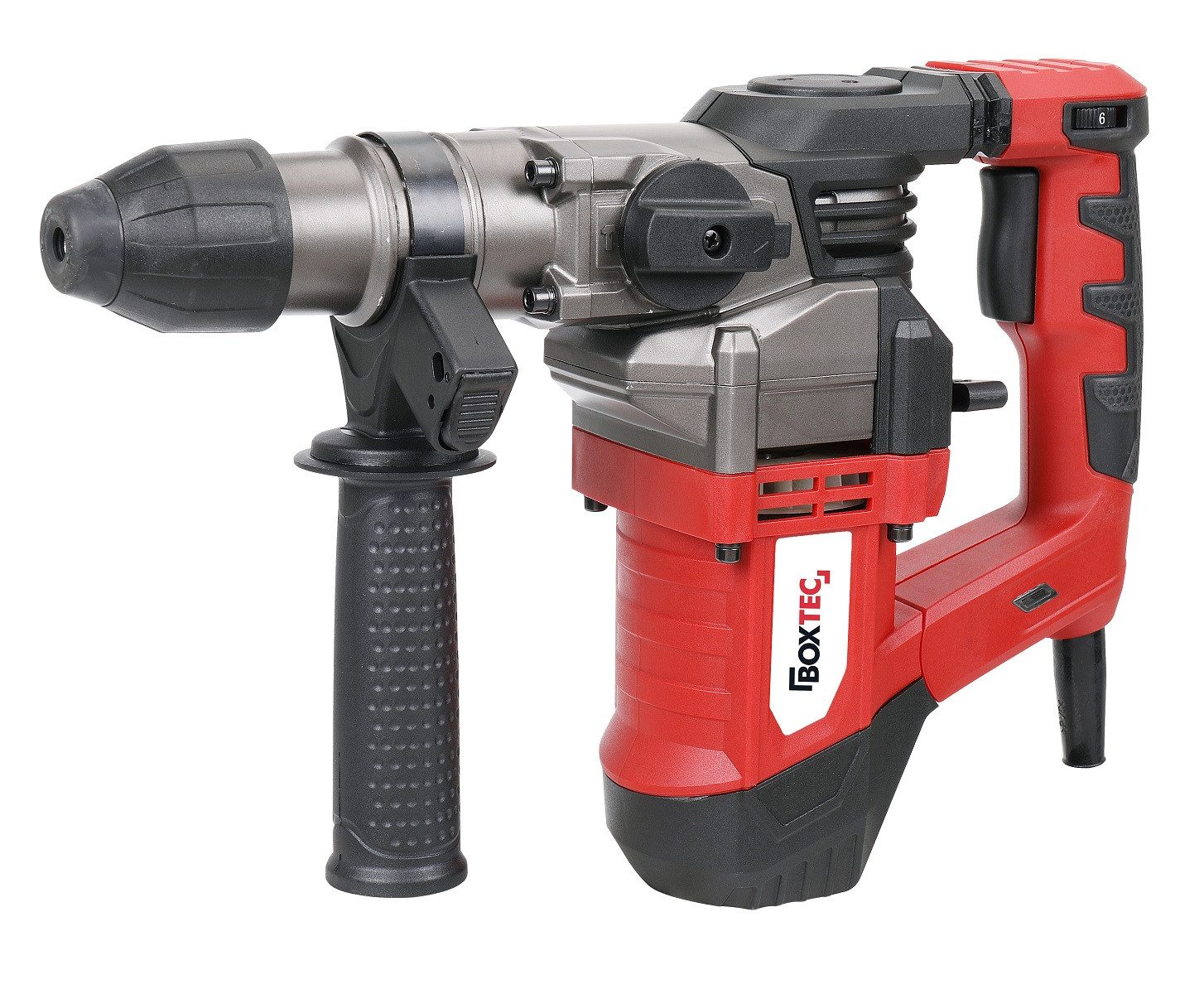 BOXTEC Bohrhammer BOXTEC TRH 1500 Bohrhammer SDS-PLUS 1500W 3 Funktionen inkl. Koffer, 230 V, (komplett Set), Drehstopp / Rutschkupplung