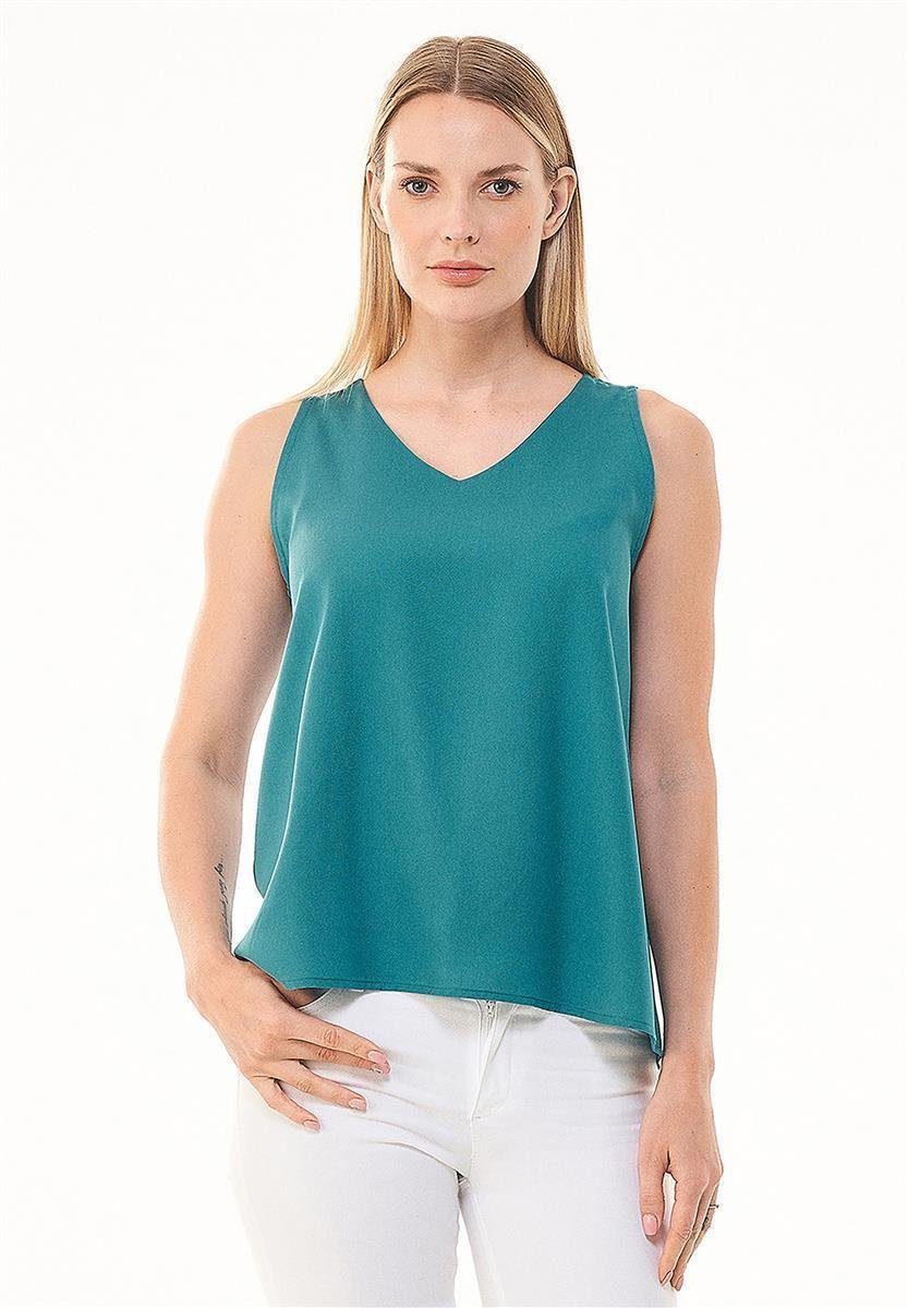 ORGANICATION 2-in-1-Top Women's Top in Petrol Green