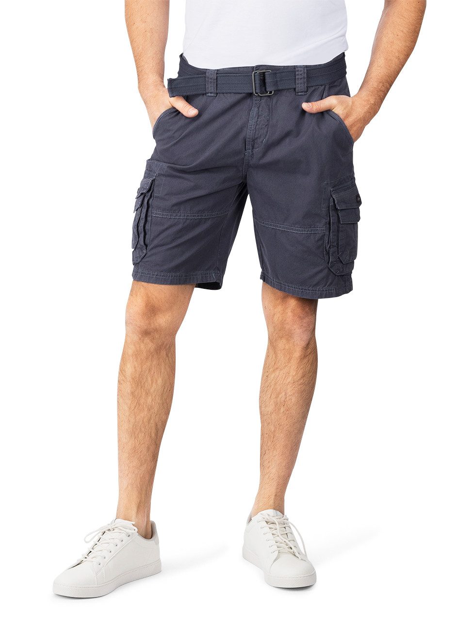 DENIMFY Cargo Shorts Herren mit Gürtel Regular Fit DFUlli günstig online kaufen
