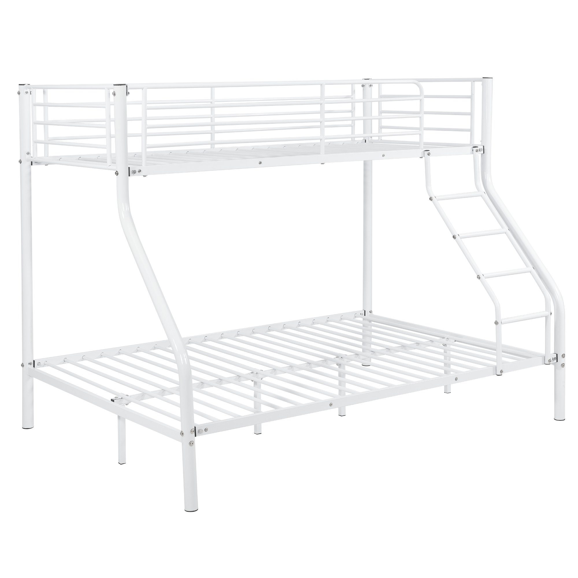 neu.haus Etagenbett, »Sortland« Bettgestell 200x140/90cm Metall Weiß