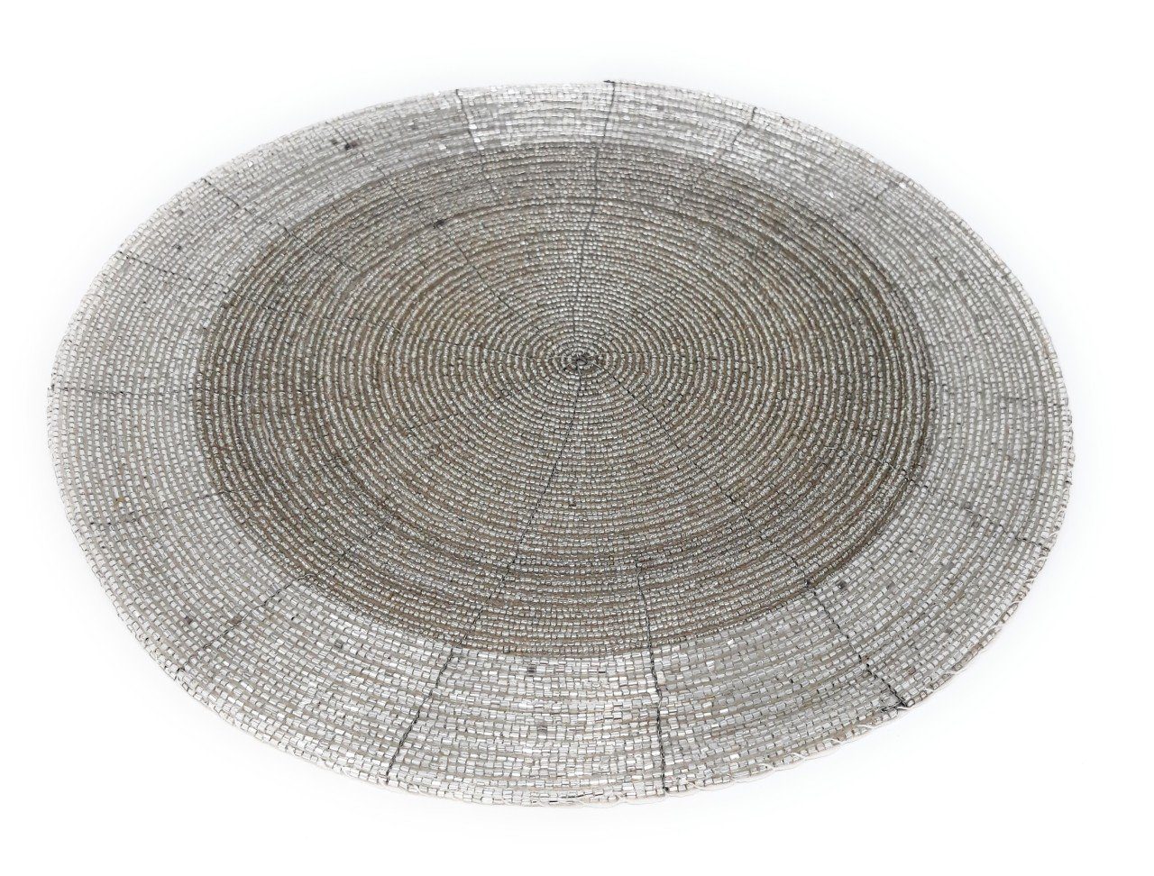 2er-Set Runde Tischsets Mit Löwenzahn-Muster, 38x38 Cm, Silber – Dekorativ & Wärmeisolierend Für Küche & Esstisch