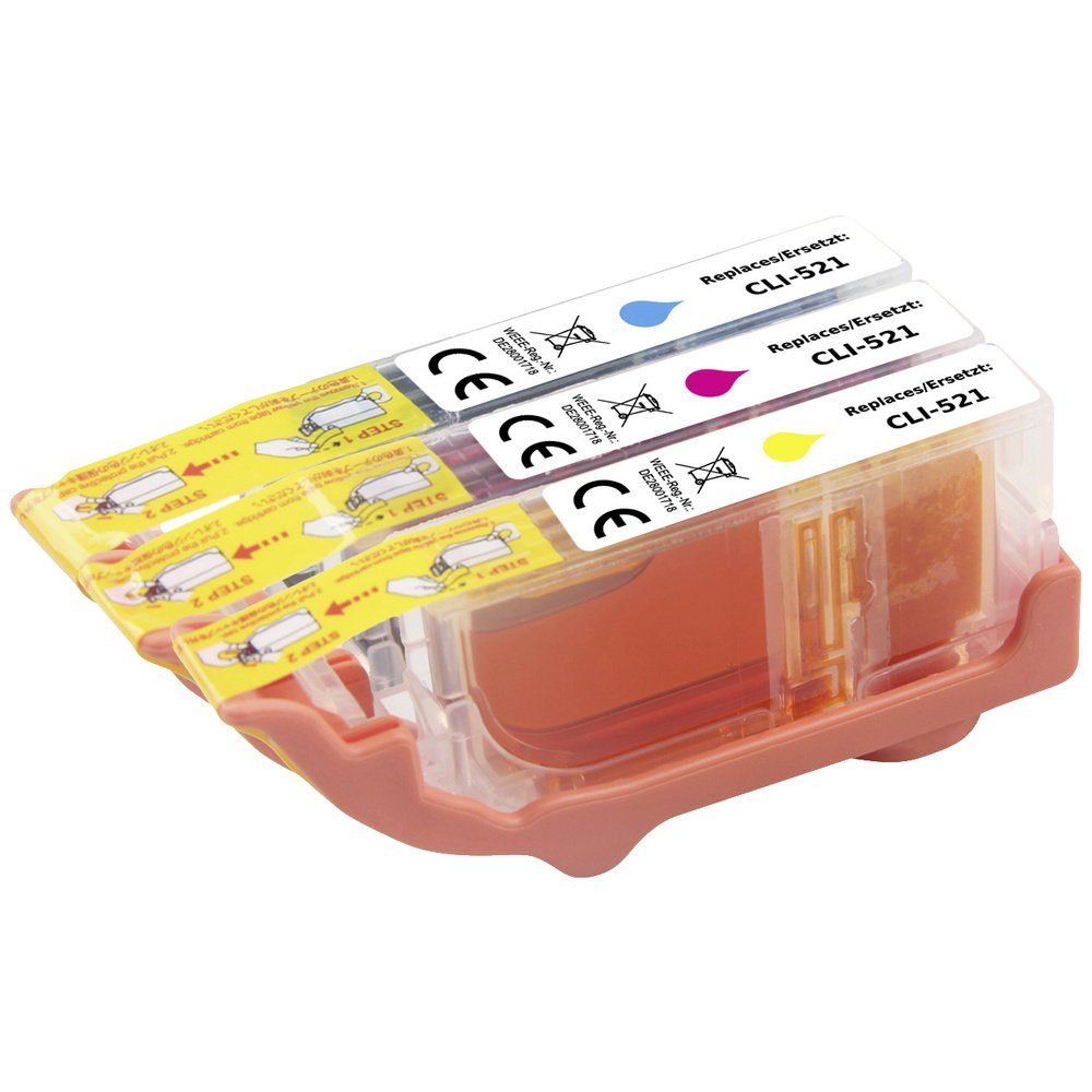 Renkforce Druckerpatrone ersetzt Canon CLI-521C, CLI-521M, CLI-521Y Ko Tintenpatrone