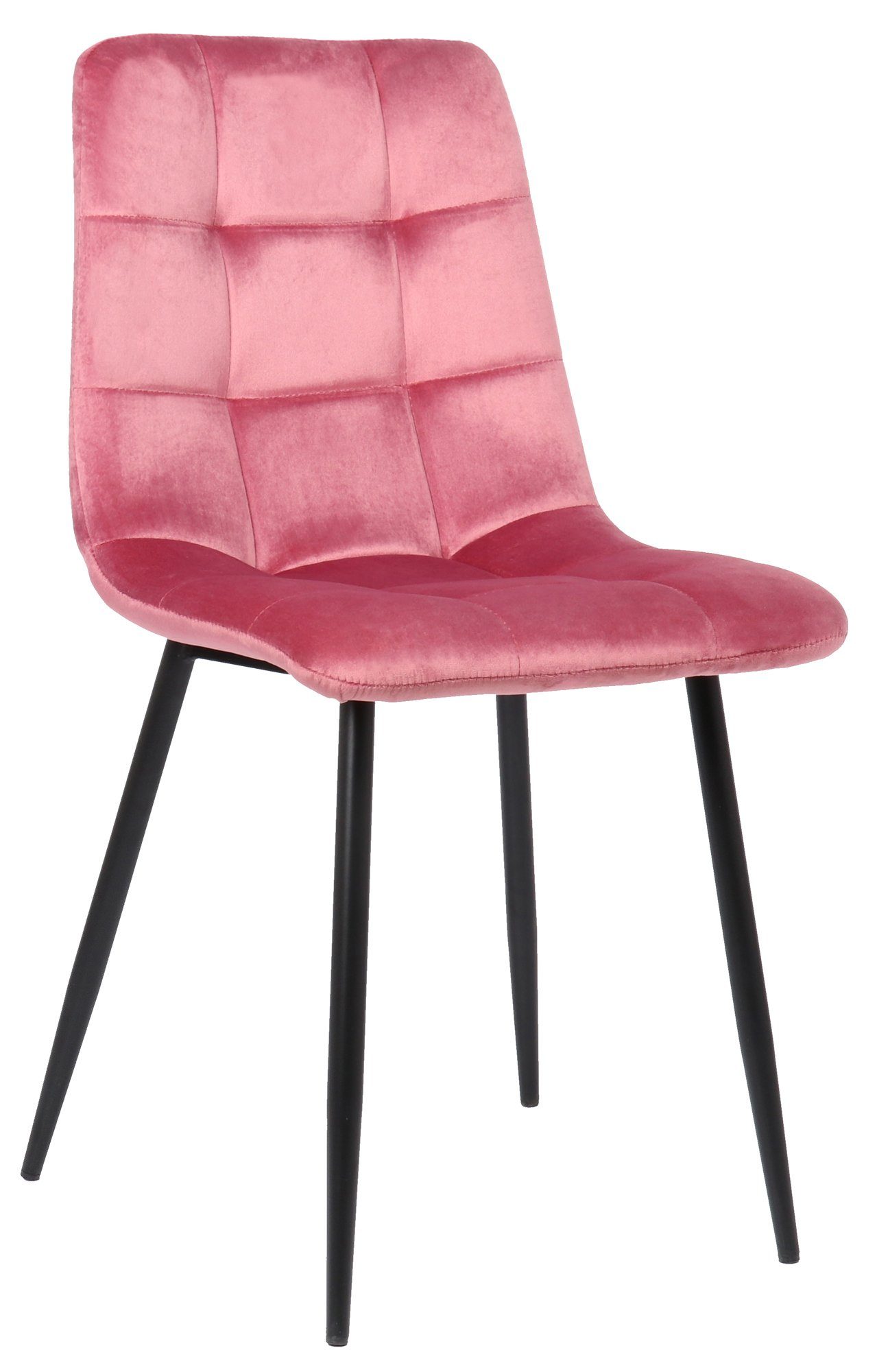Konferenzstuhl - Esszimmerstuhl schwarz Metall Sitzfläche: Till (Küchenstuhl TPFLiving - Wohnzimmerstuhl pink - - Esstischstuhl Sitzfläche - Samt gepolsterter mit hochwertig Gestell: Polsterstuhl),