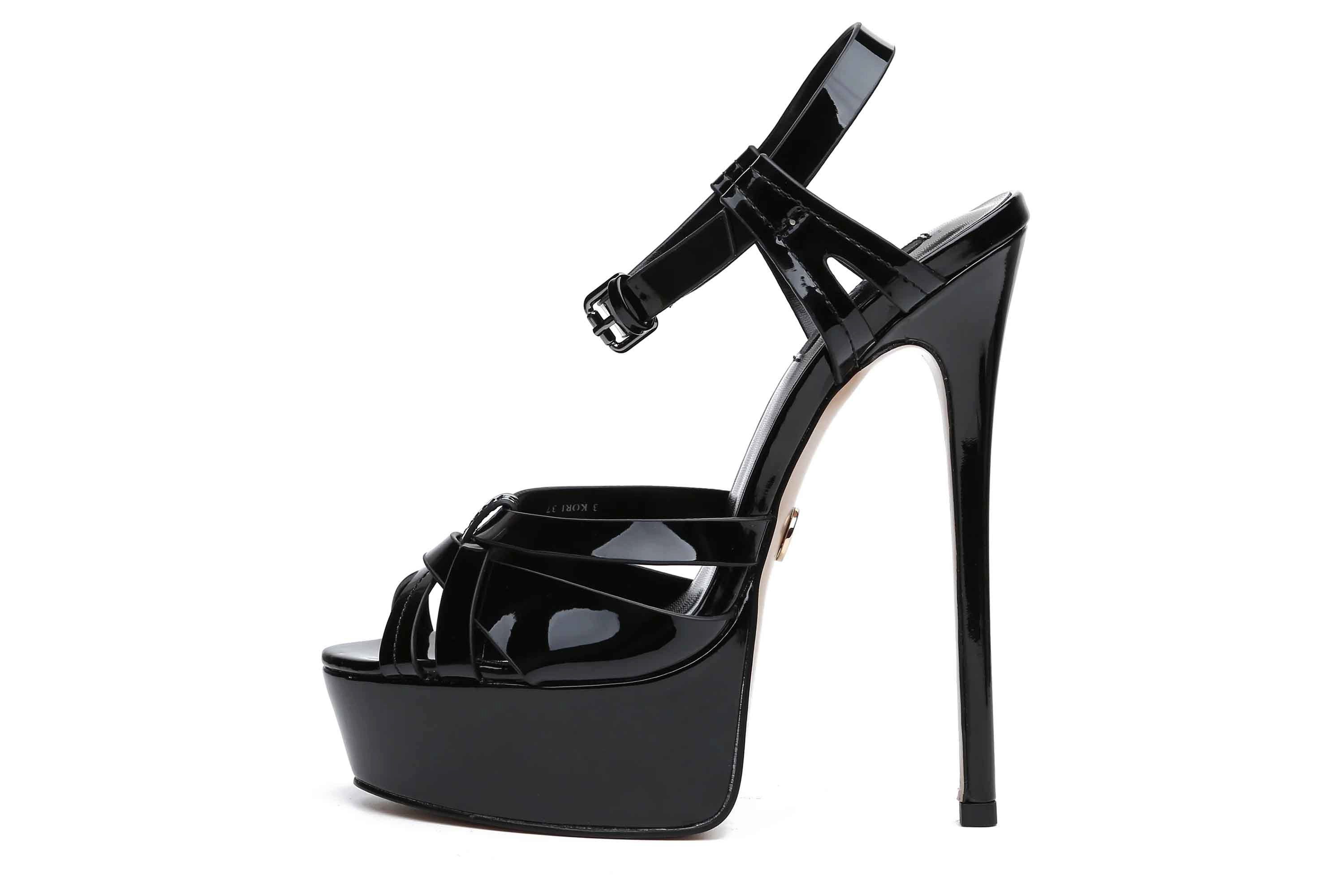 [D2C] KORI BLACK SHINY Sandalette
