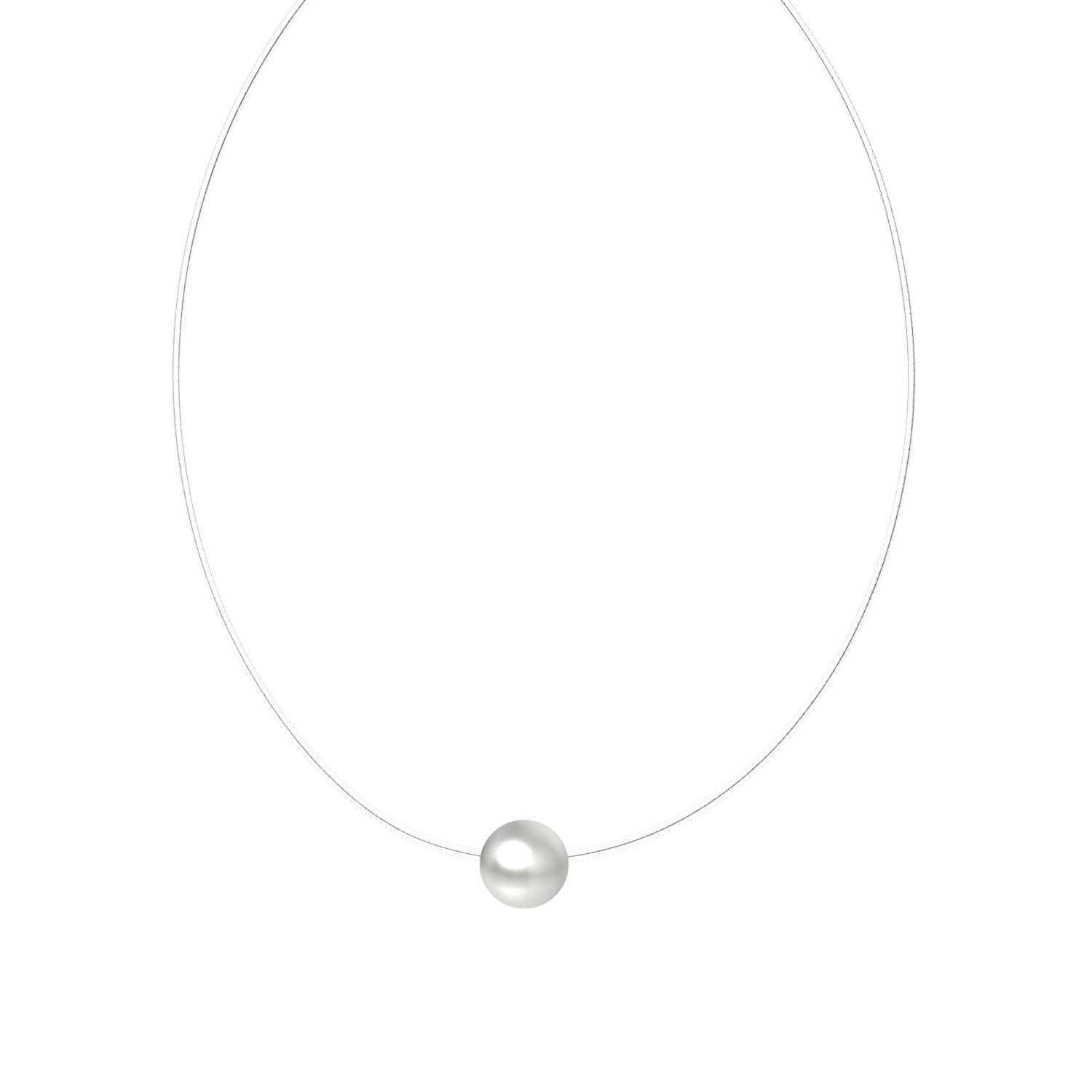 LÖB Kette mit Anhänger 925 Silber Nylon Kette Halskette Perle Schwebend Col günstig online kaufen