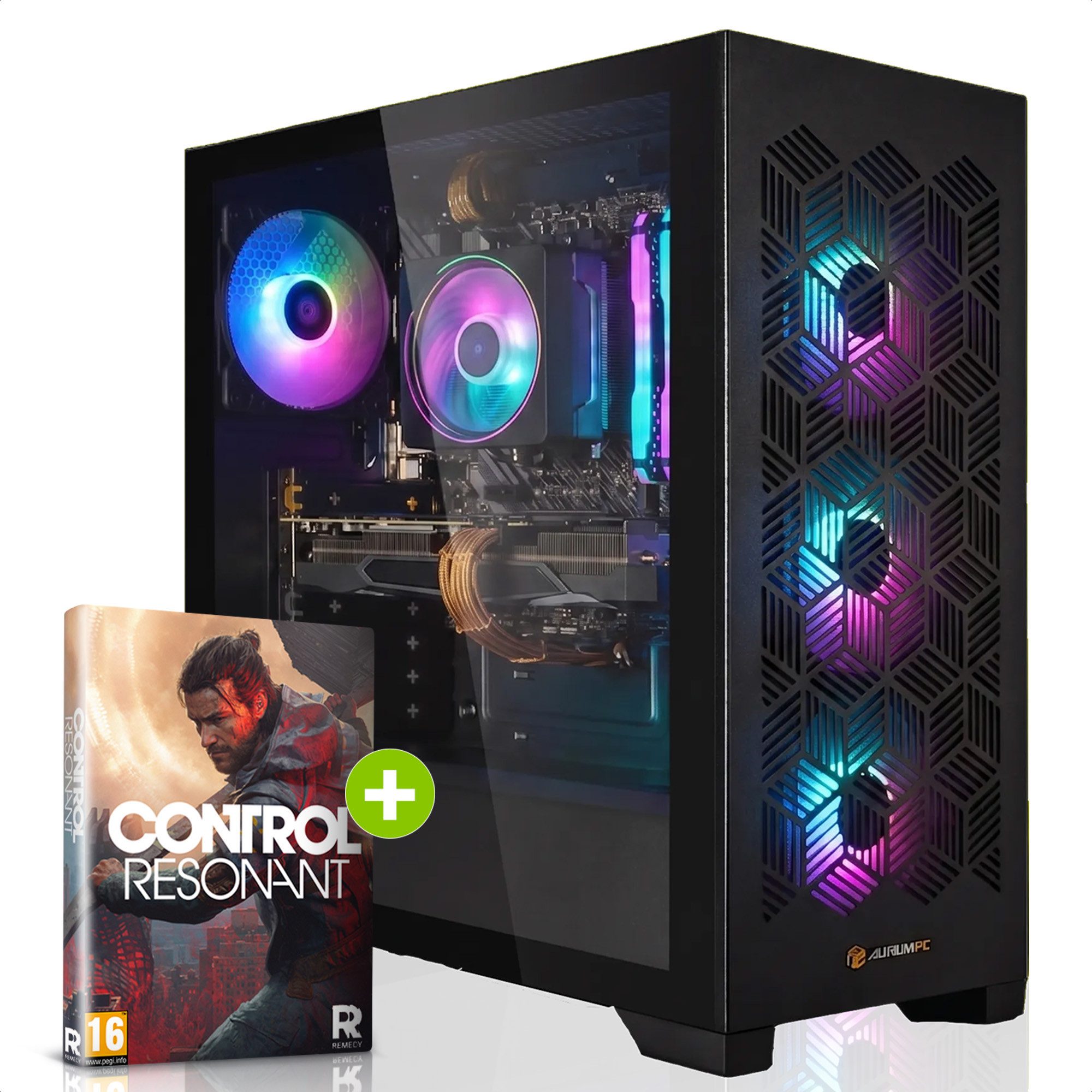 AurumPC R7 5700X mit RTX5070 12GB und 32GB DDR4 RAM Gaming-PC (AMD Ryzen 7 5700X, GeForce RTX 5070, 32 GB RAM, 1000 GB SSD, Luftkühlung, Windows 11, WLAN)