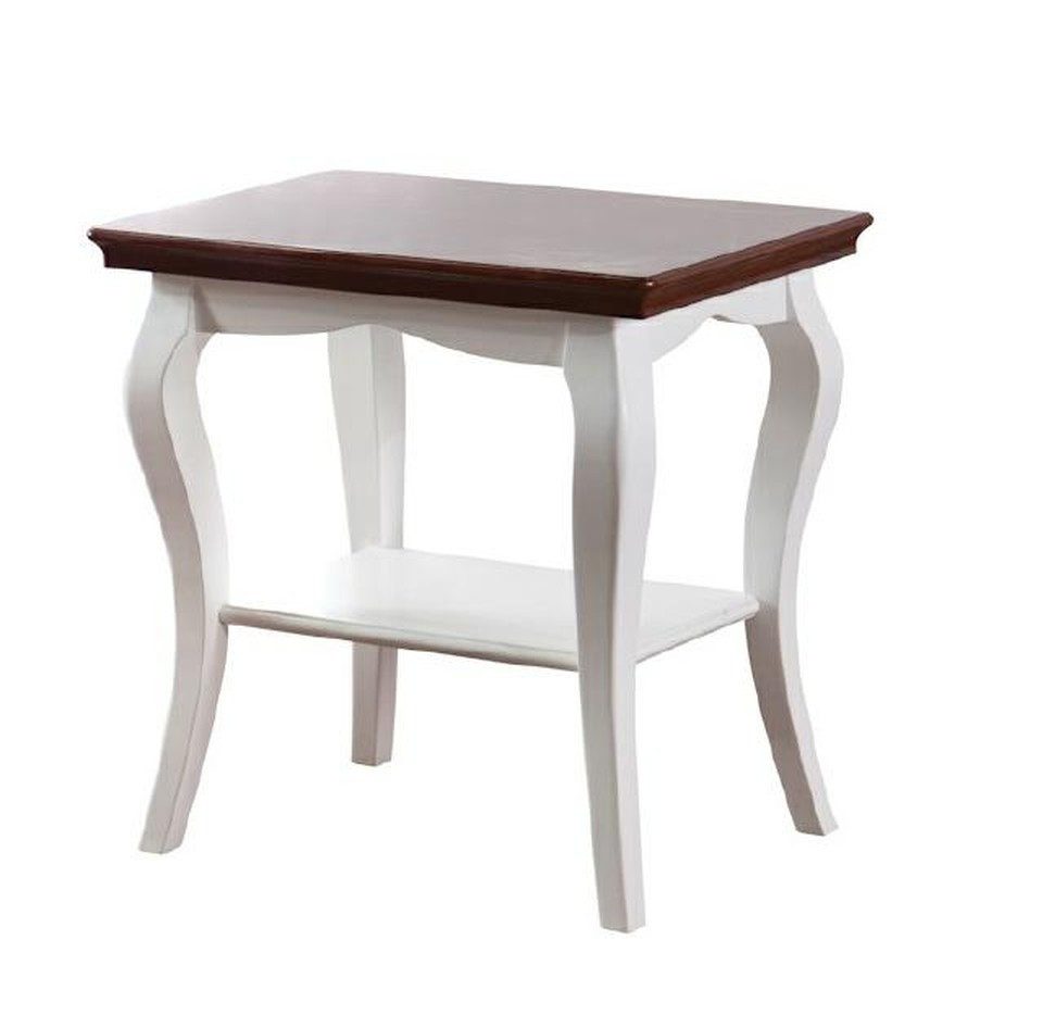 Xlmoebel Nachtkonsole Klassischer Echtholz Tisch Hocker in Handarbeit gefertigt (1 St), Made in Europa