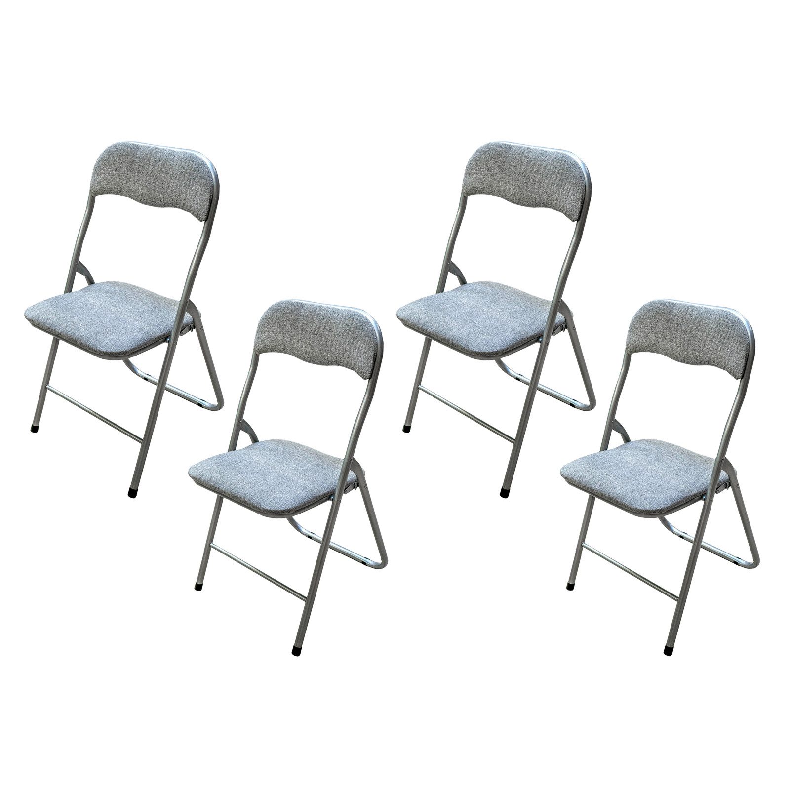 HTI-Living Klappstuhl Klappstuhl 4er Set Dima Fabric Grau (Set, 4 St), Küchenstuhl Eventbestuhlung