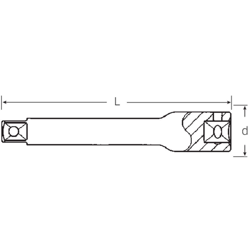11010002 Steckschlüssel-Verlängerung 1/4" Stahlwille Antrieb Stahlwille Steckschlüssel 405/6
