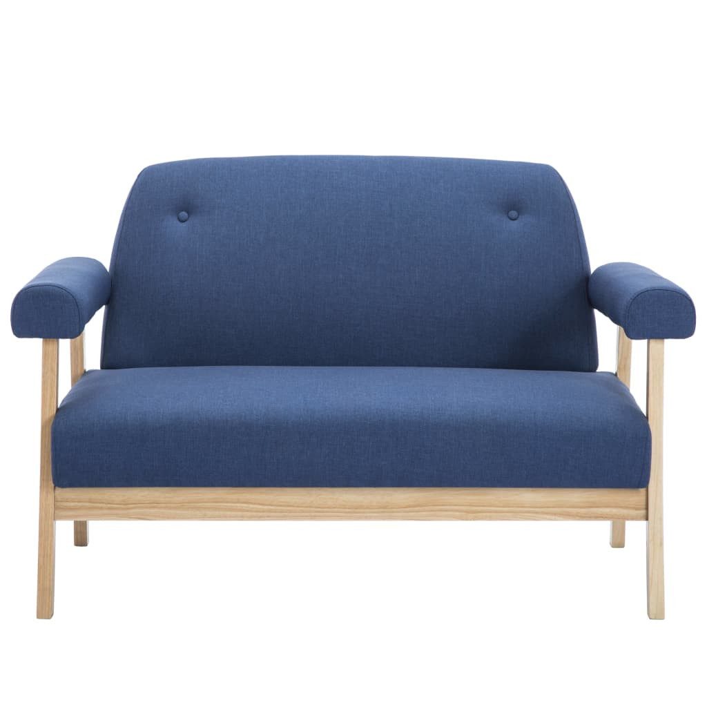 vidaXL Sofa 2-Sitzer-Sofa Stoff Blau günstig online kaufen