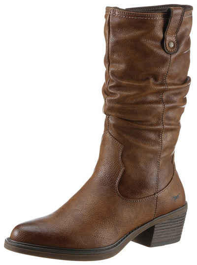 Mustang Shoes Cowboystiefel mit gerafftem slouchy Schaft