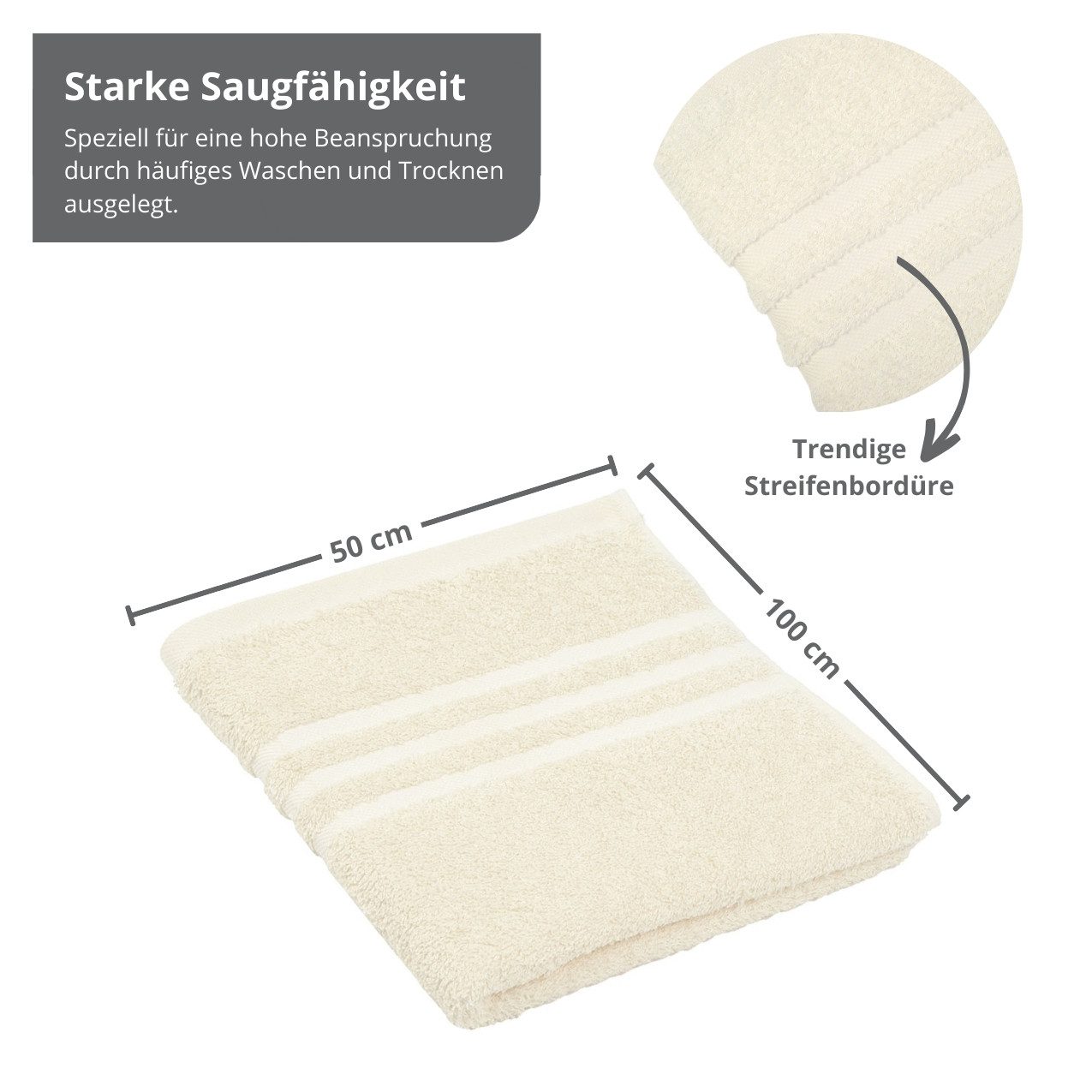 liebling Handtuch Borkum, 100% Baumwolle, mit Schlaufe zum Aufhängen, formstabil, in 14 verschiedenen Farben