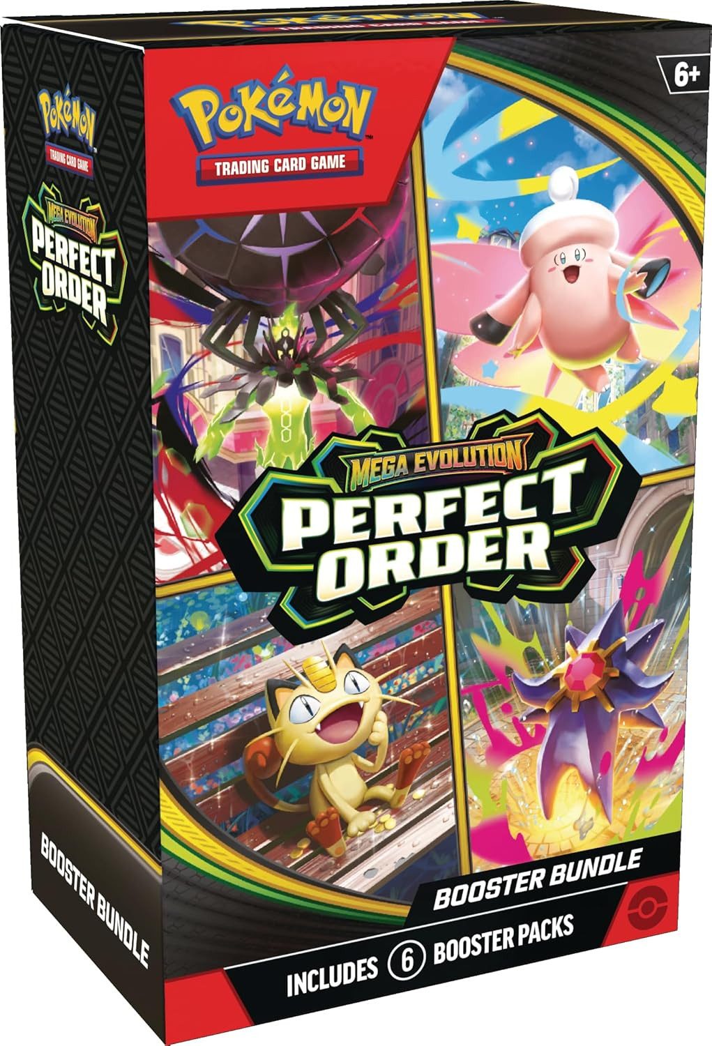 POKÉMON Sammelkarte Mega Evolution – Perfect Order Booster Bundle Englisch, Includes 6 Booster Packs