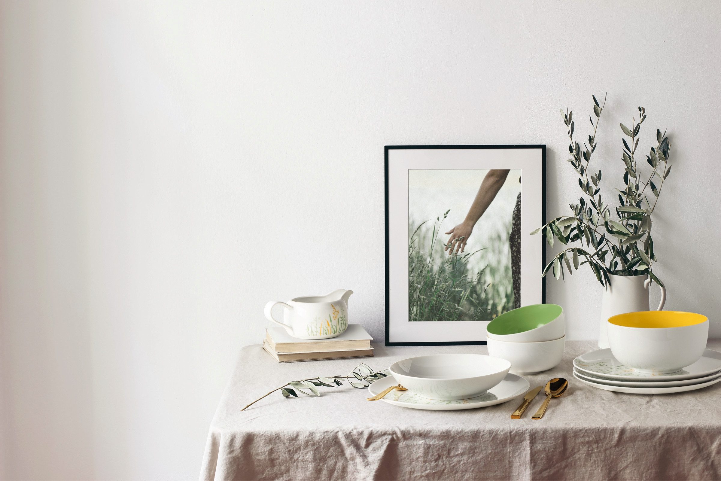 Seltmann Weiden Müslischale Liberty - Meadow Grasses green, Porzellan, (1-tlg), Schale 15 cm