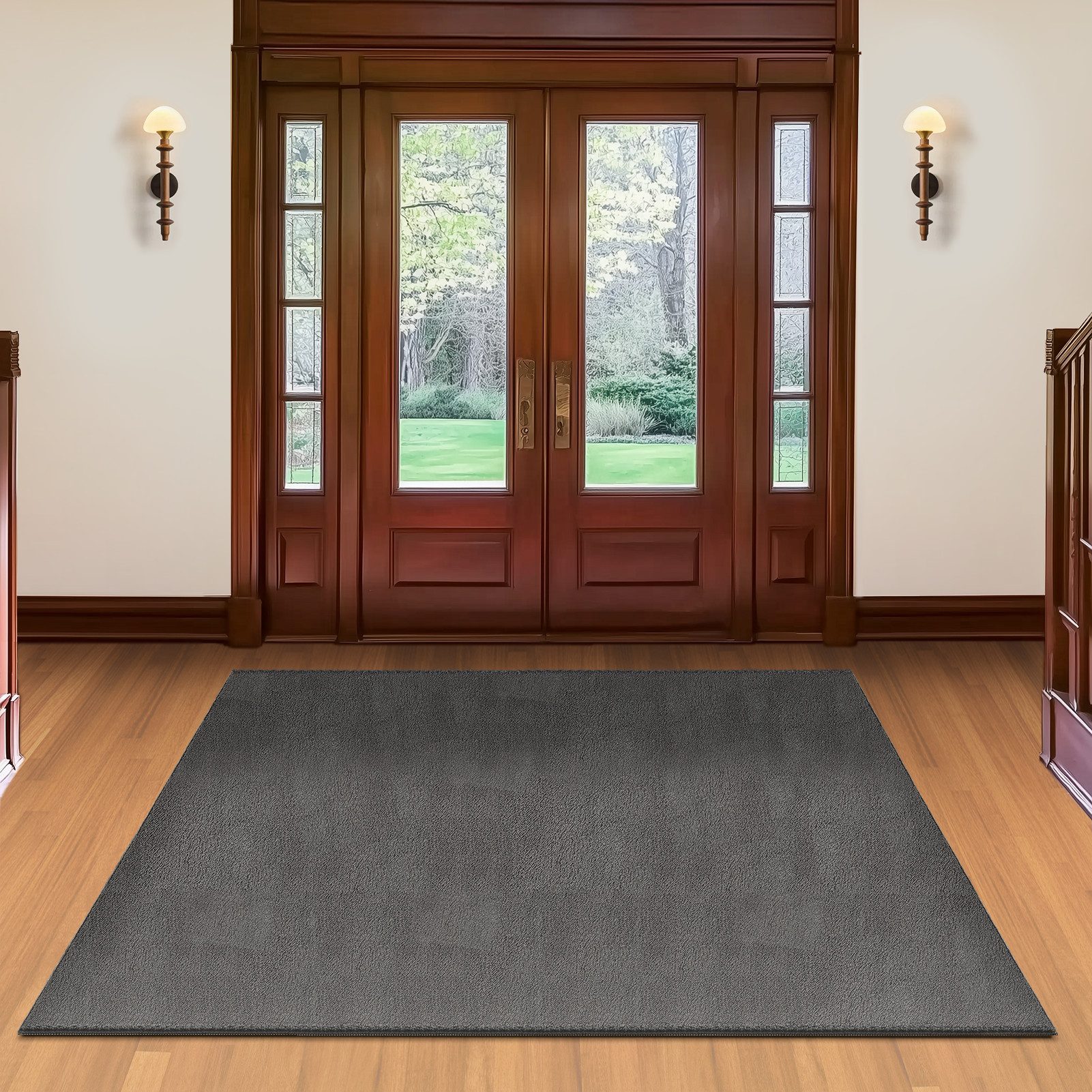 Topfinel Teppich rechteckig, Wohnzimmer Teppich modern rutschfest, Kundenli günstig online kaufen