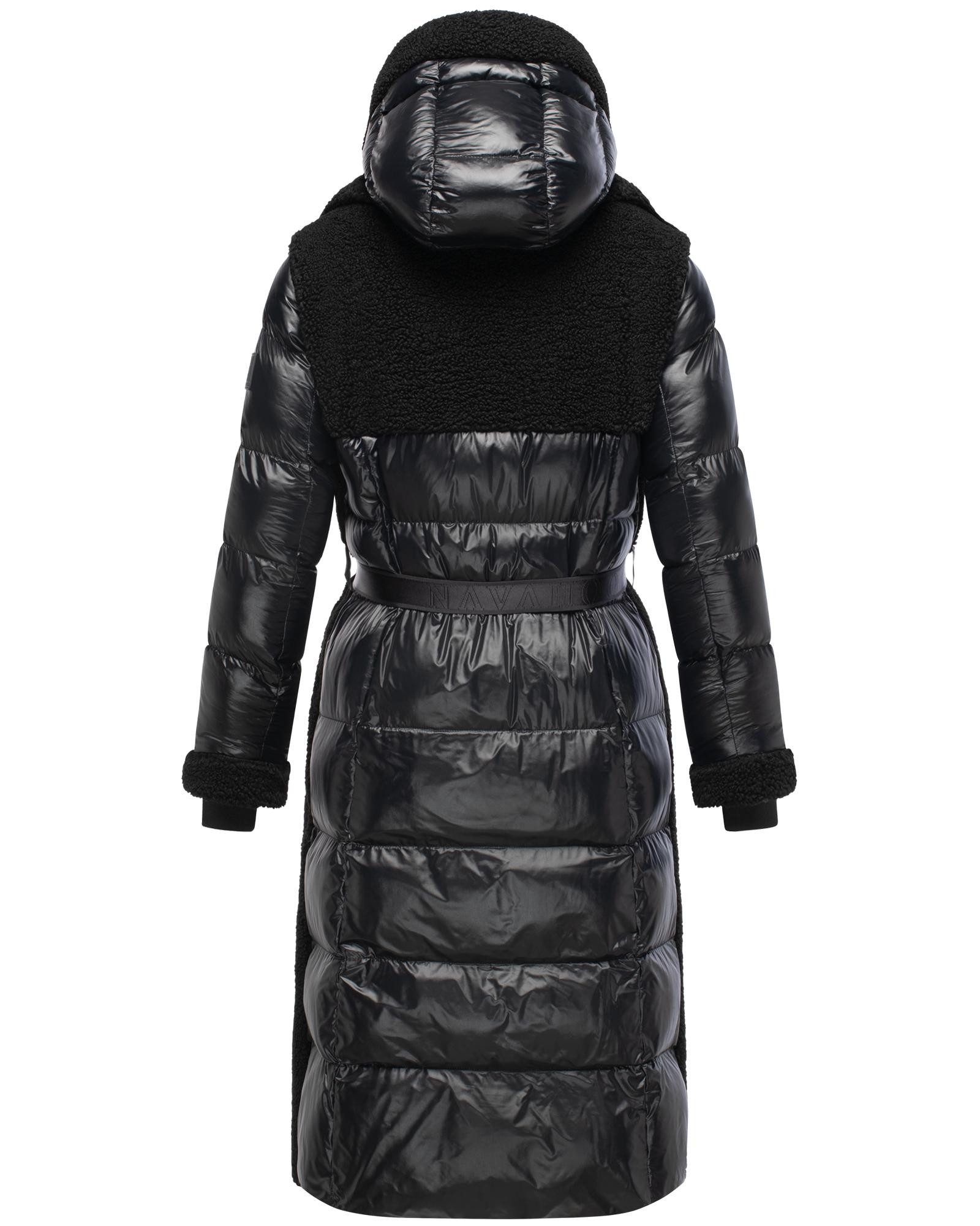 Navahoo Wintermantel Kuscheltraum 14 Modischer Damen Plüschmantel aus angesagtem Materialmix