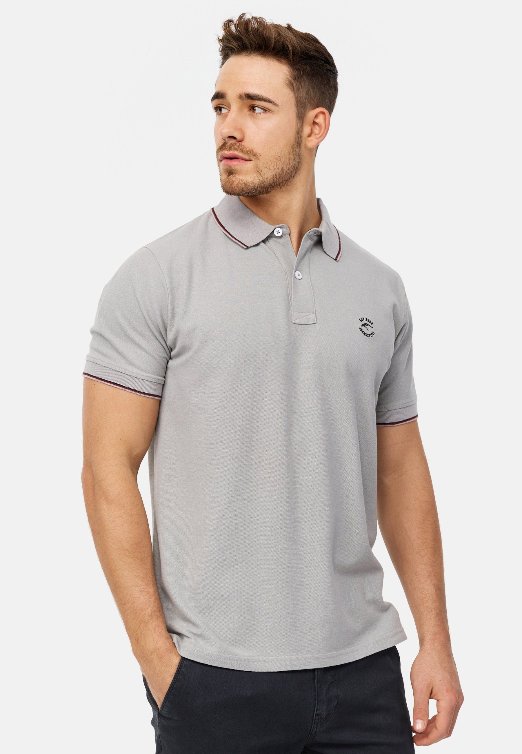 Indicode Poloshirt Wallo Lt Grey