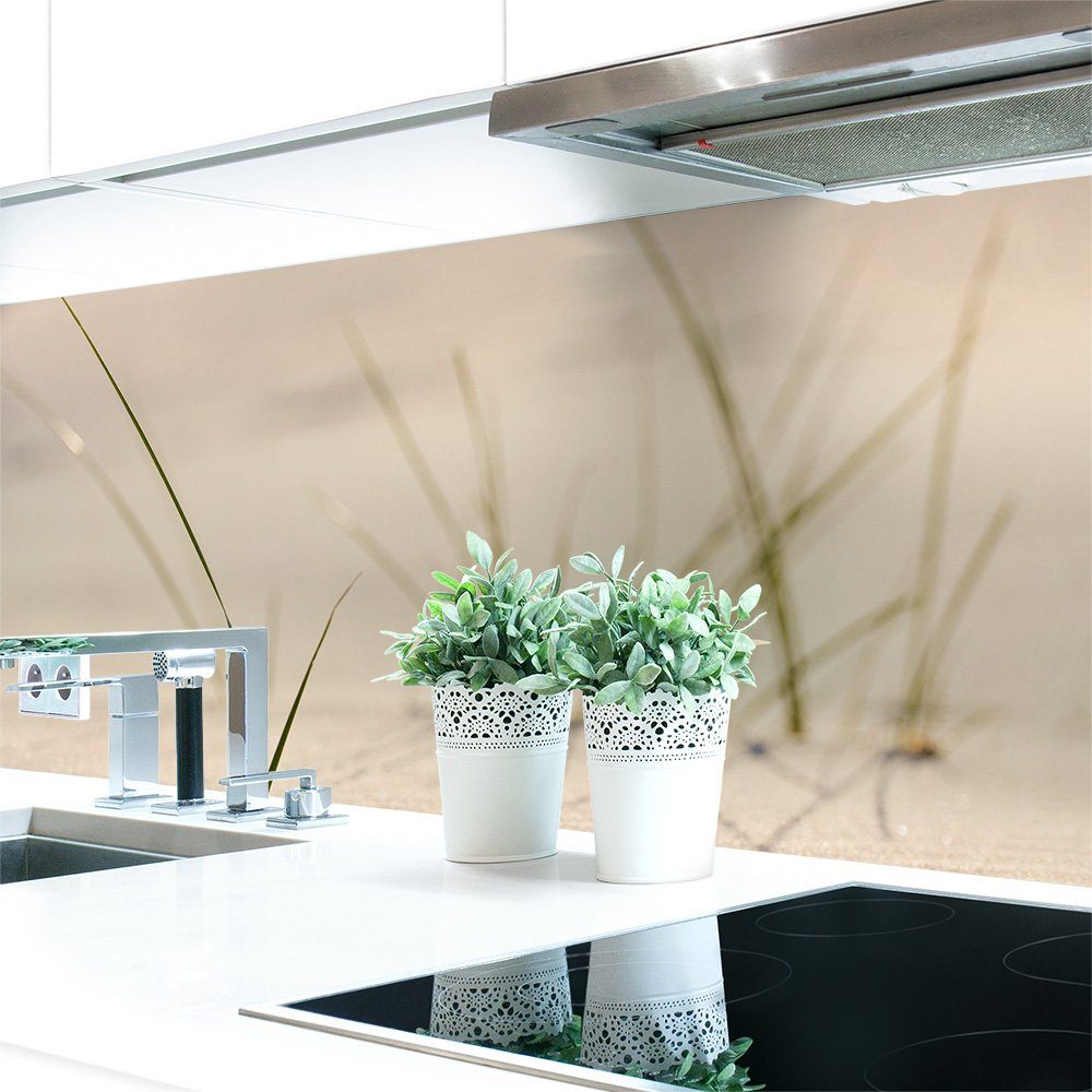 DRUCK-EXPERT Küchenrückwand Küchenrückwand Sand Gras Hart-PVC Premium 0,4 selbstklebend mm
