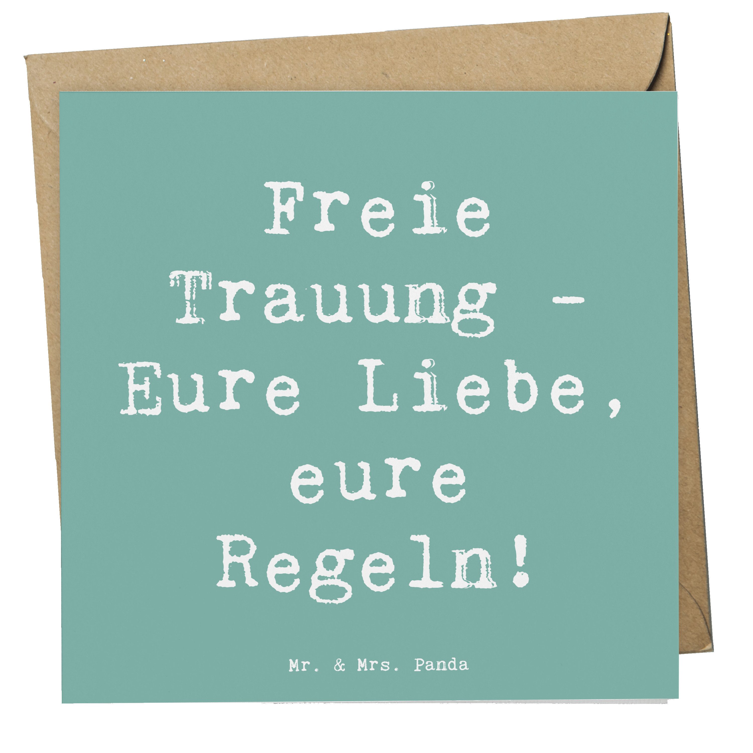 Grußkarte Freie Trauung Liebe Regeln - Meeresbrise - Geschenk, Freiheit in der