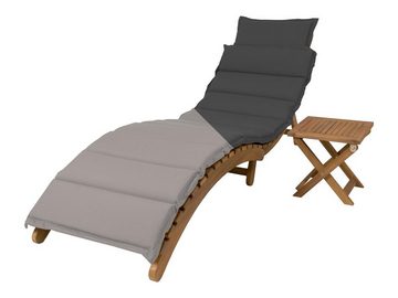 bellavista - Home&Garden® Gartenliege Liegestuhl Sonnenliege Catania II mit Beistelltisch, Set, aus 100% FSC® zertifiziertem Akazienholz