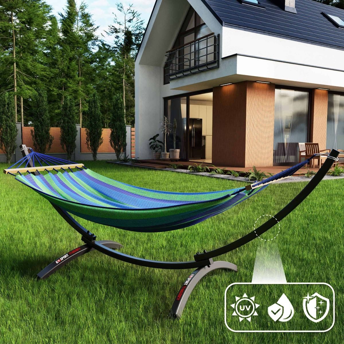 K-SPORT Hängematte Großes Outdoor-Hängemattenbett bis 150 kg belastbar (Gar günstig online kaufen