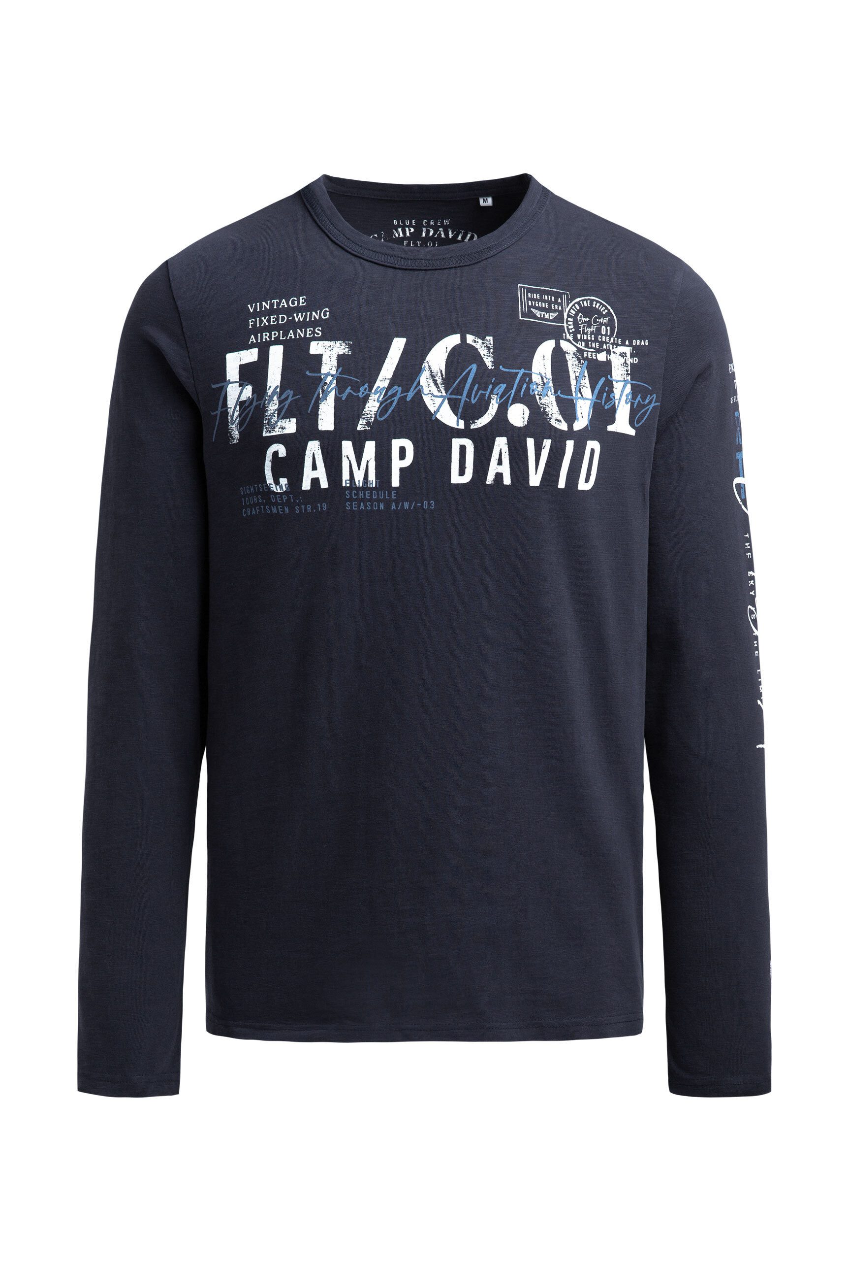 CAMP DAVID Langarmshirt aus Baumwolle günstig online kaufen