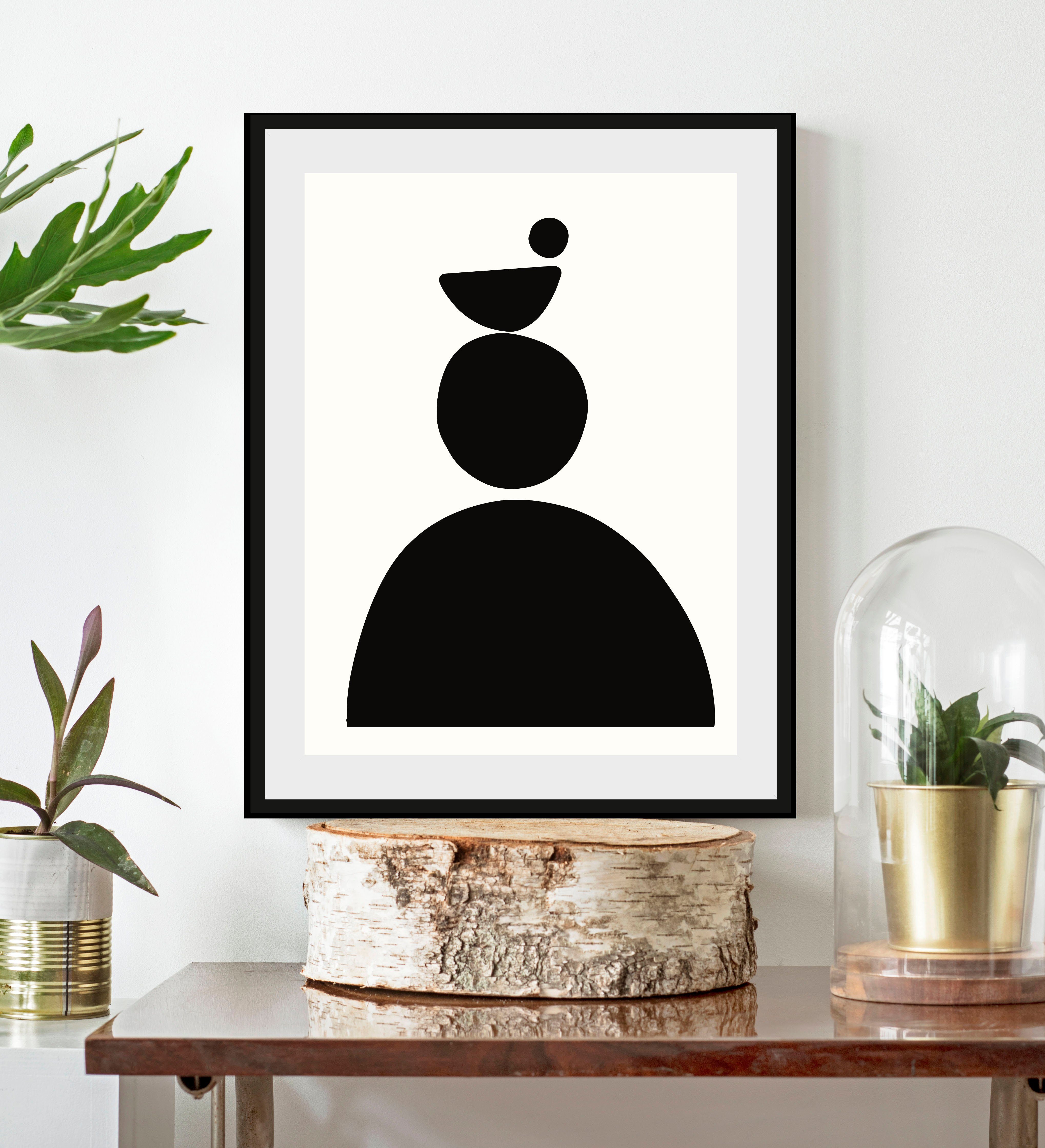 LeGer Home by Lena Gercke Bild Black is Beautiful III, Abstrakt, Kunst, Modern, Schwarz-Weiß (1 St), HD Premium Poster-Druck inkl. Holzrahmen
