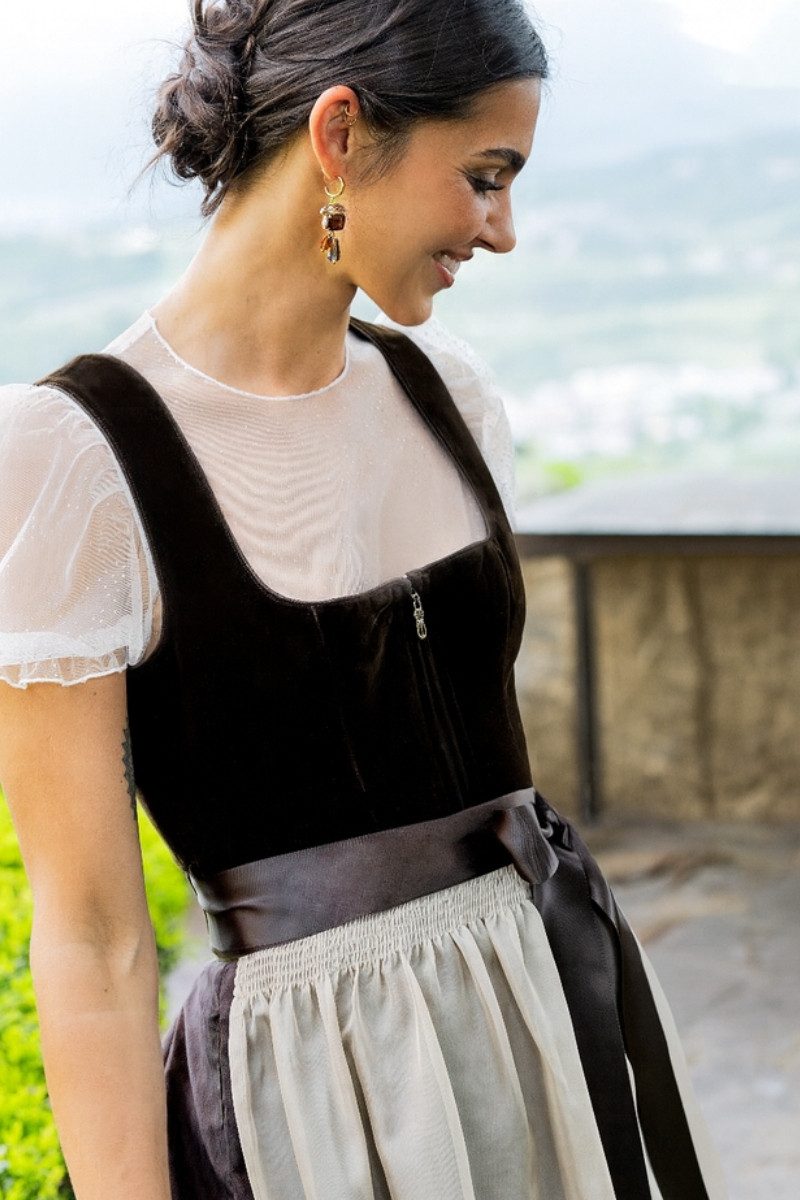 Dirndl Samt Dirndl 2tlg. - BIDINGEN - lakritz