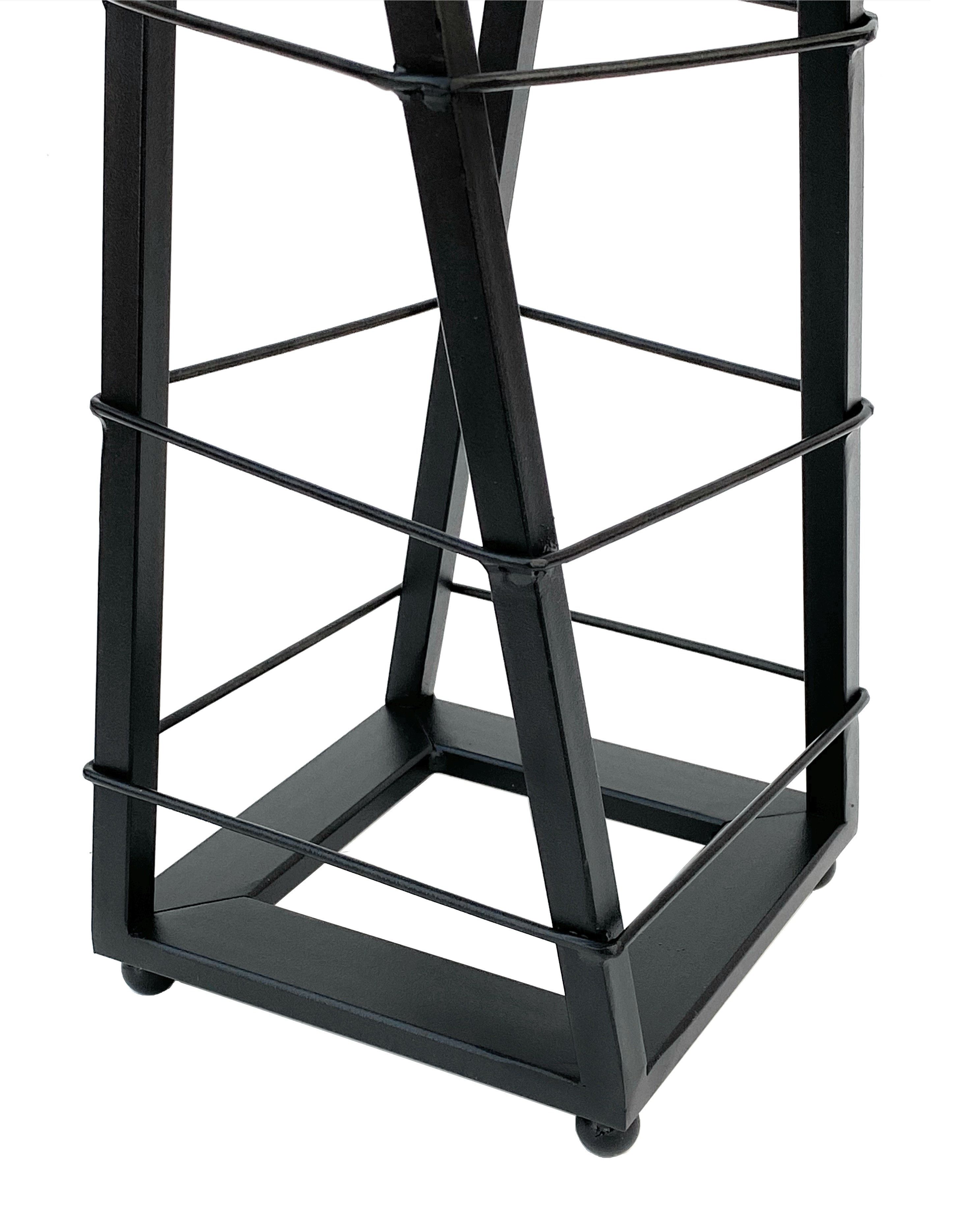 DanDiBo Weinregal Metall Schwarz Blumensäule Esperanza 80 cm Flaschenregal Stehend, Rankhilfe Flaschenständer Flaschenhalter Schwarz Blumenständer – Bild 4 von 5