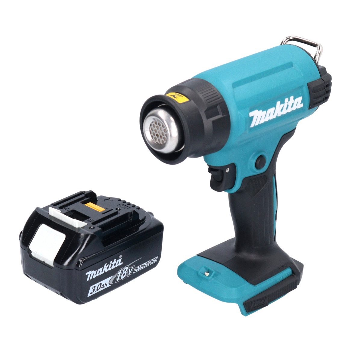 Makita Akku-Heißluftgebläse DHG 180 F1 Akku Heißluftgebläse 18 V 550 °C + 1x Akku 3,0 Ah