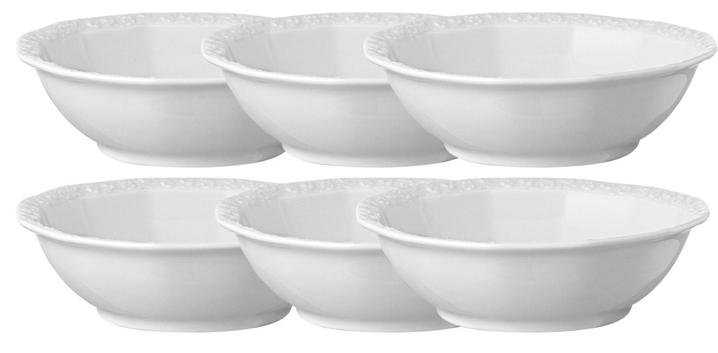 Rosenthal Geschirr-Set Maria Weiss Müslischalenset 17 cm 6tlg., Porzellan